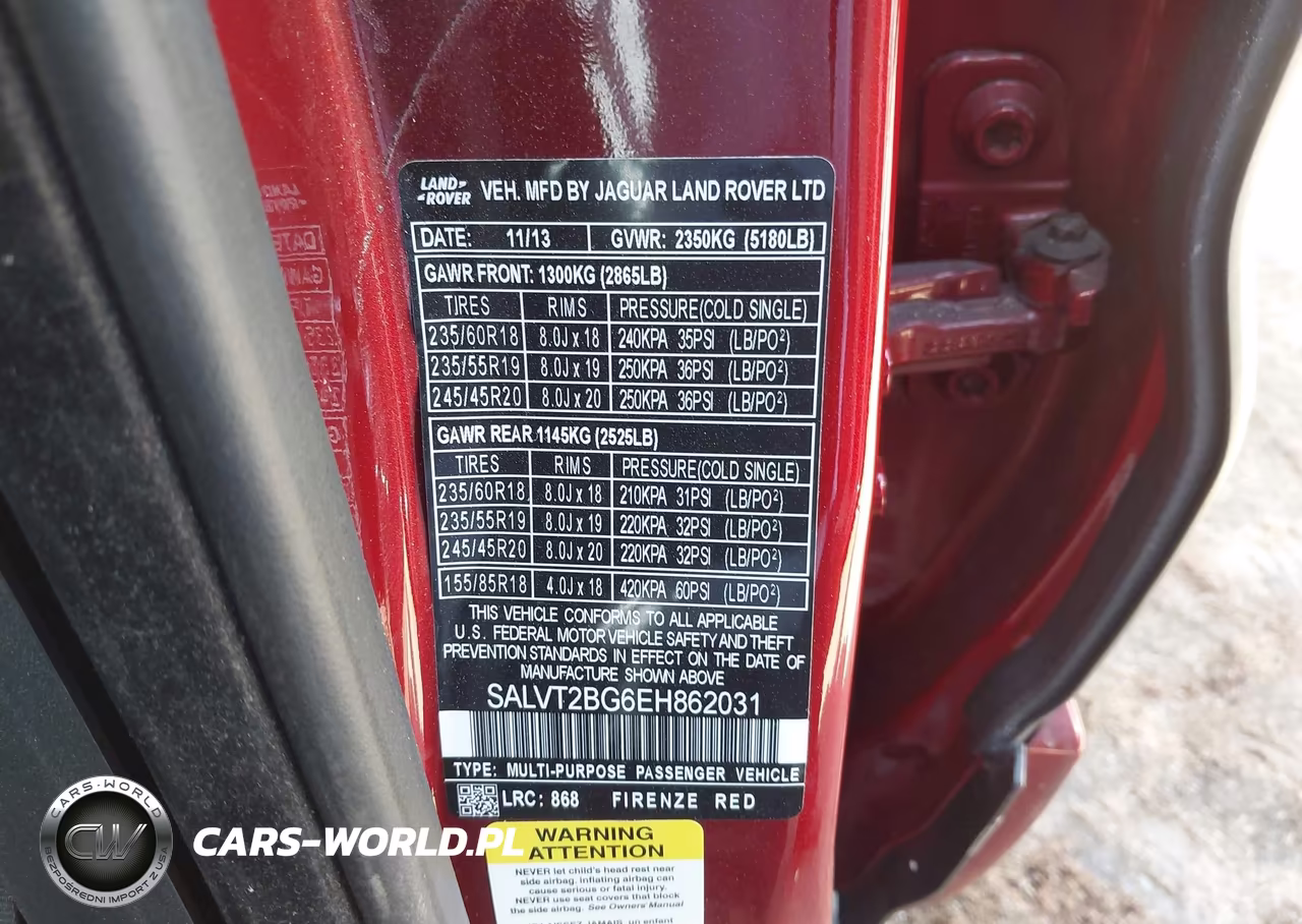 2014 Land Rover Range Rover Evoque Dynamic VIN:SALVT2BG6EH862031 - 9