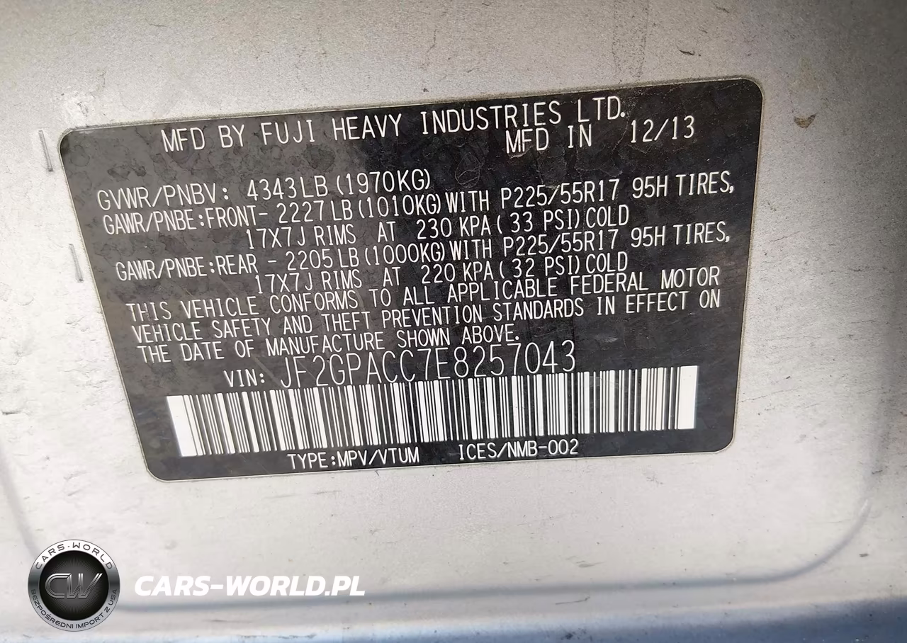 2014 Subaru Xv Crosstrek 2.0I Premium VIN:JF2GPACC7E8257043 - 9