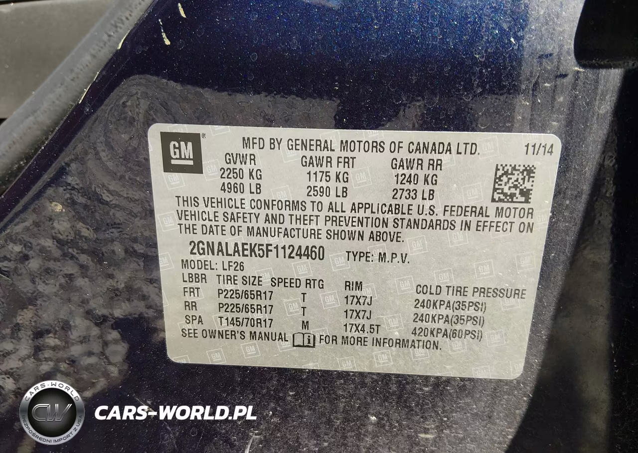 2015 Chevrolet Equinox Ls VIN:2GNALAEK5F1124460 - 9