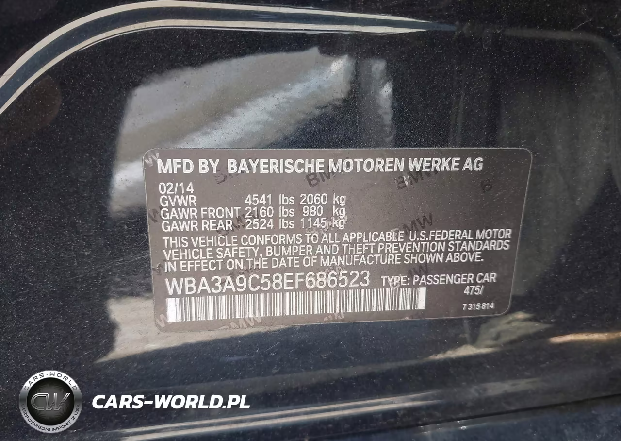 2014 BMW 335I VIN:WBA3A9C58EF686523 - 9