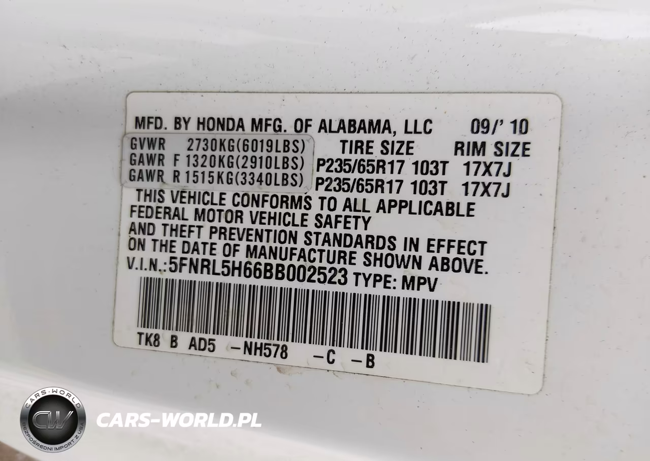 2011 Honda Odyssey Ex-L VIN:5FNRL5H66BB002523 - 9