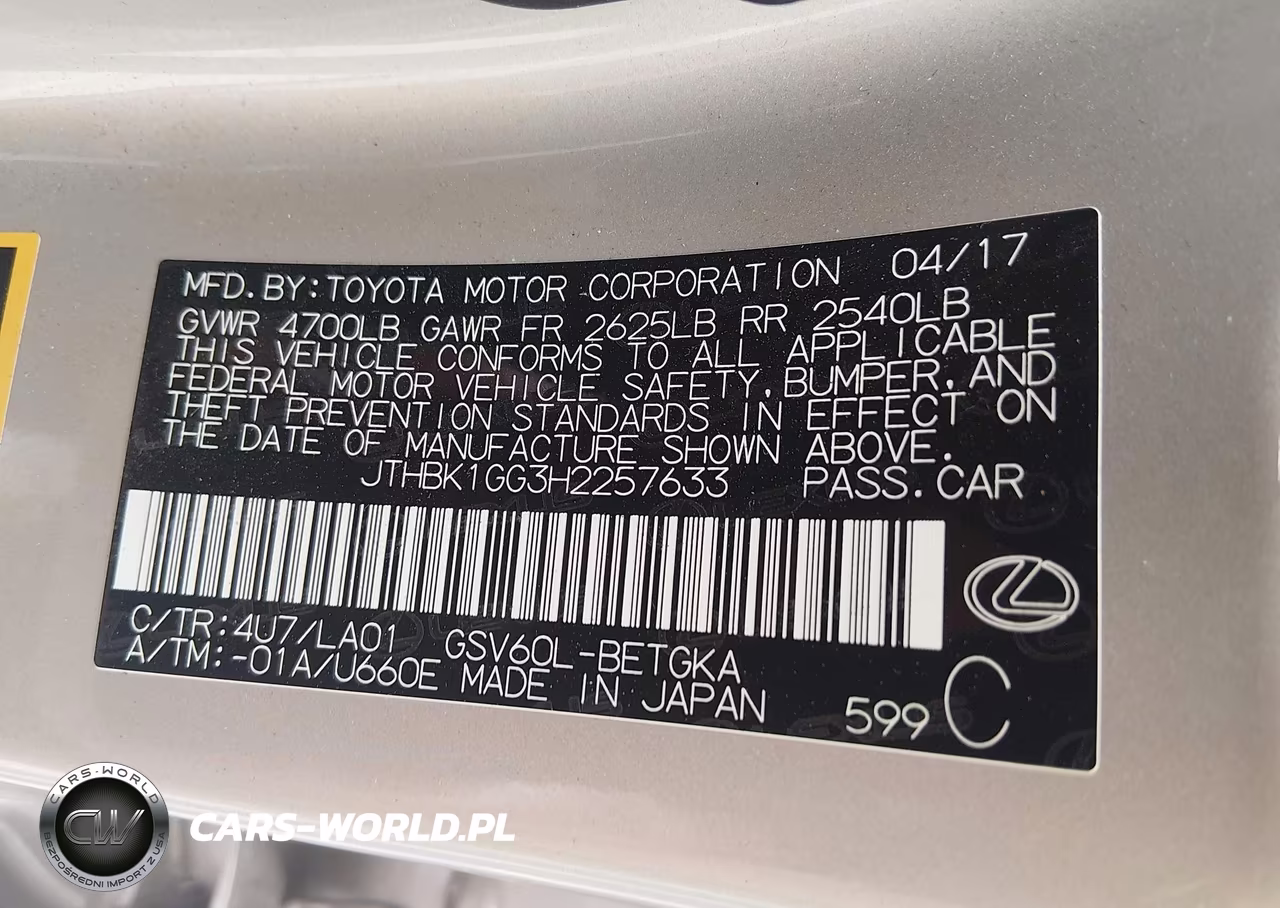 2017 Lexus Es 350 VIN:JTHBK1GG3H2257633 - 9