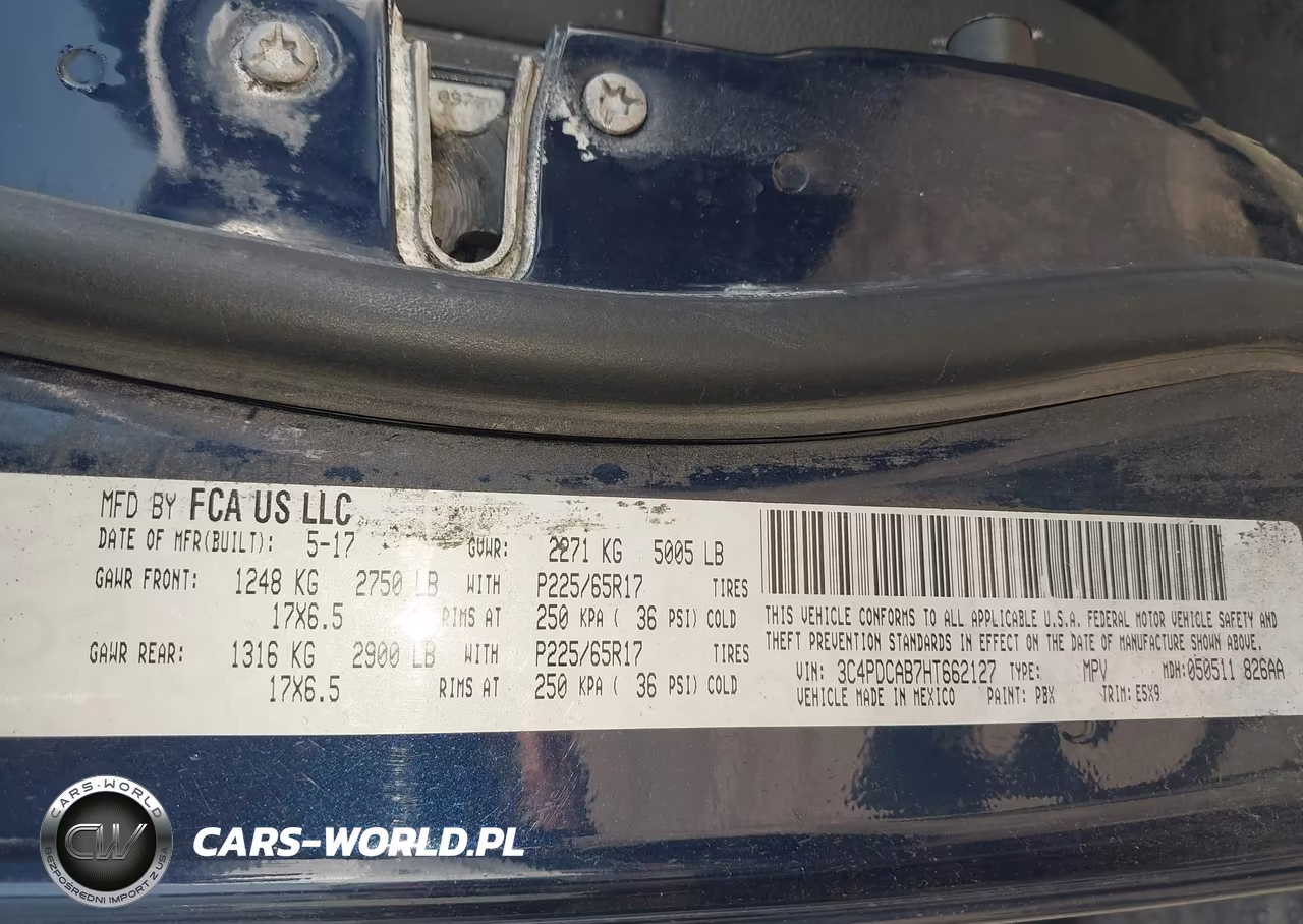 2017 Dodge Journey Se VIN:3C4PDCAB7HT662127 - 9