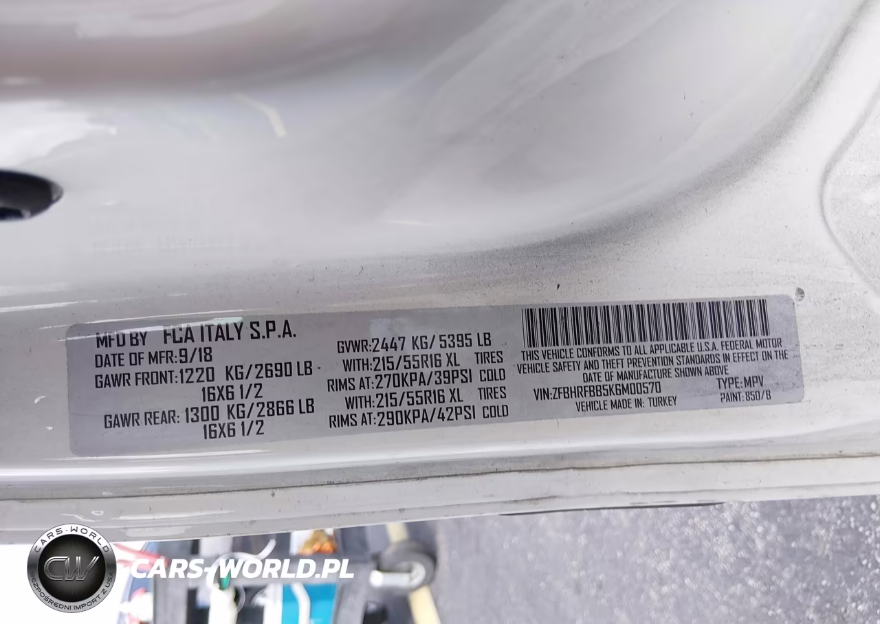 2019 Ram Promaster City Tradesman Slt VIN:ZFBHRFBB5K6M00570 - 9