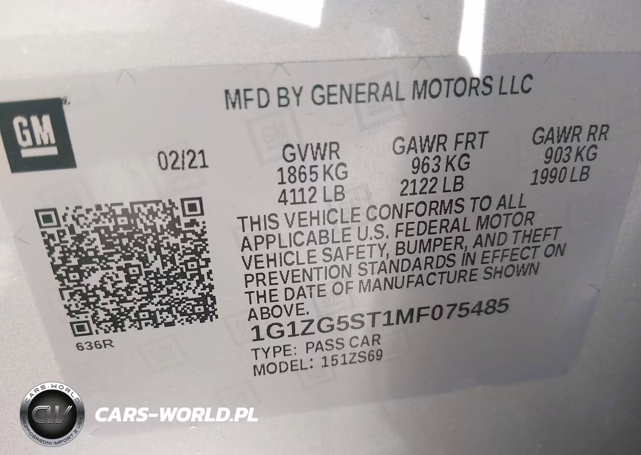 2021 Chevrolet Malibu Fwd Rs VIN:1G1ZG5ST1MF075485 - 9