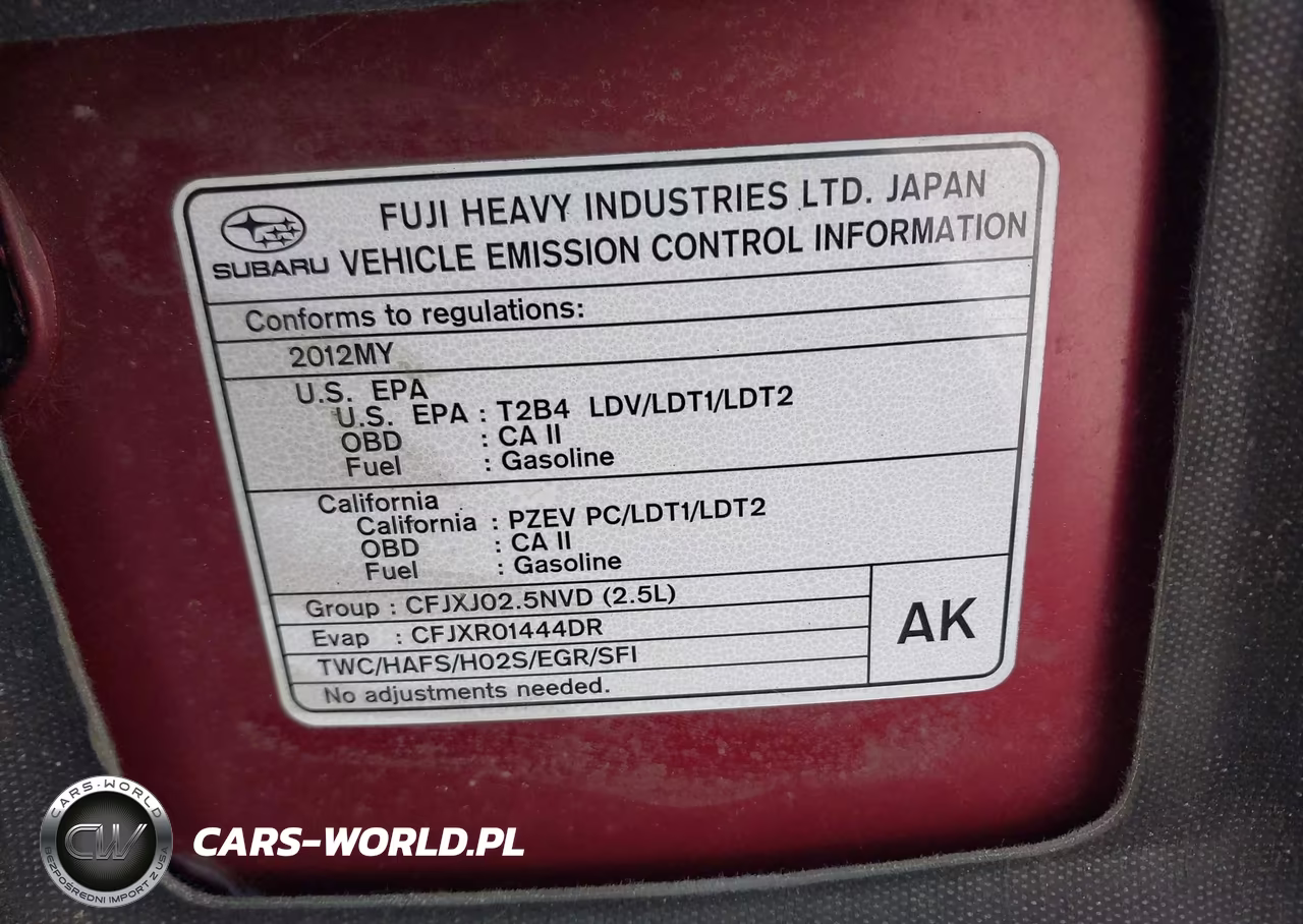 2012 Subaru Legacy 2.5I Limited VIN:4S3BMBL60C3005548 - 18
