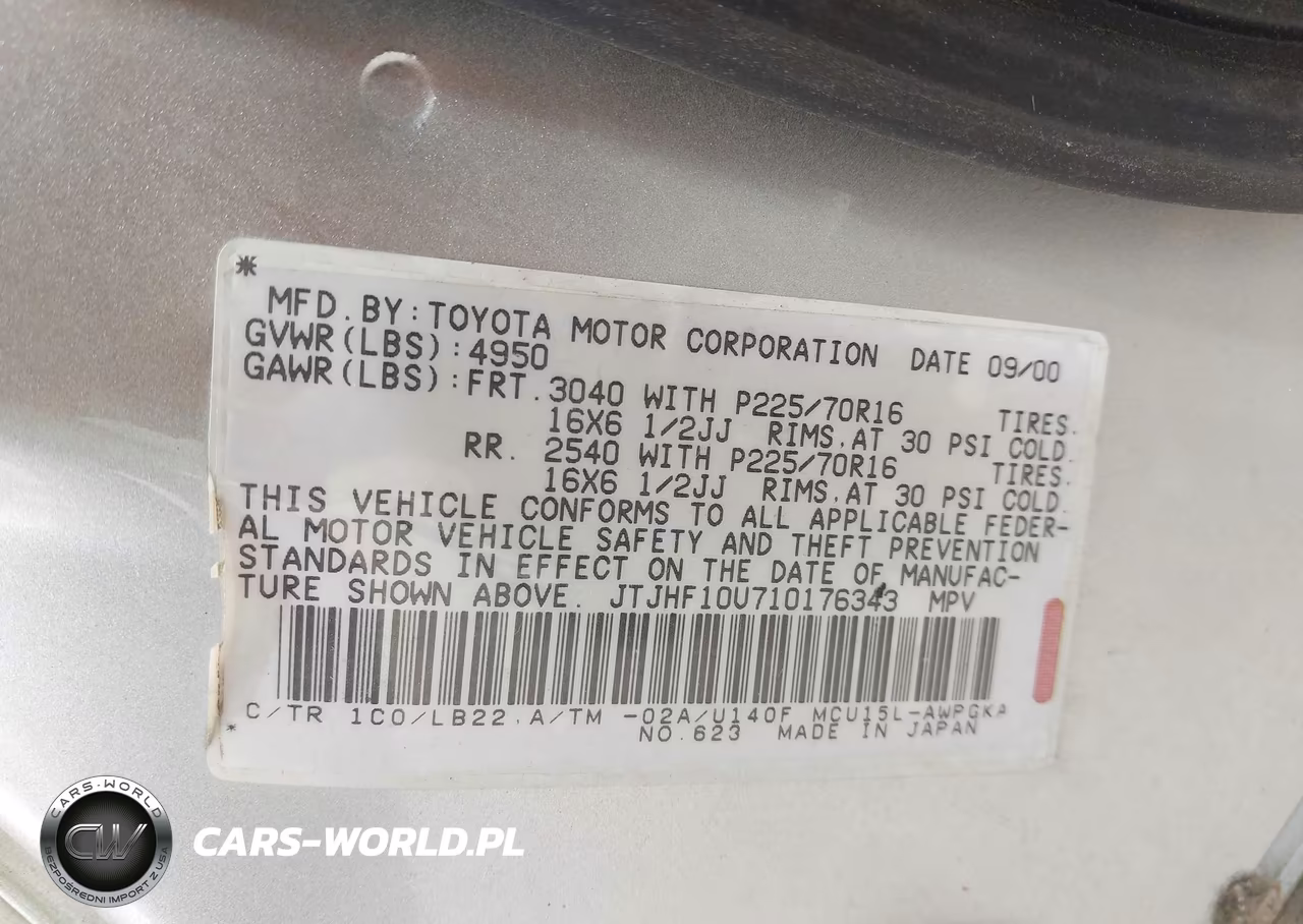 2001 Lexus Rx 300 VIN:JTJHF10U710176343 - 9