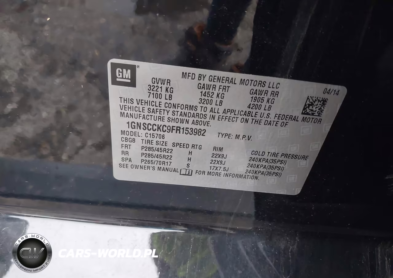 2015 Chevrolet Tahoe Ltz VIN:1GNSCCKC9FR153982 - 9