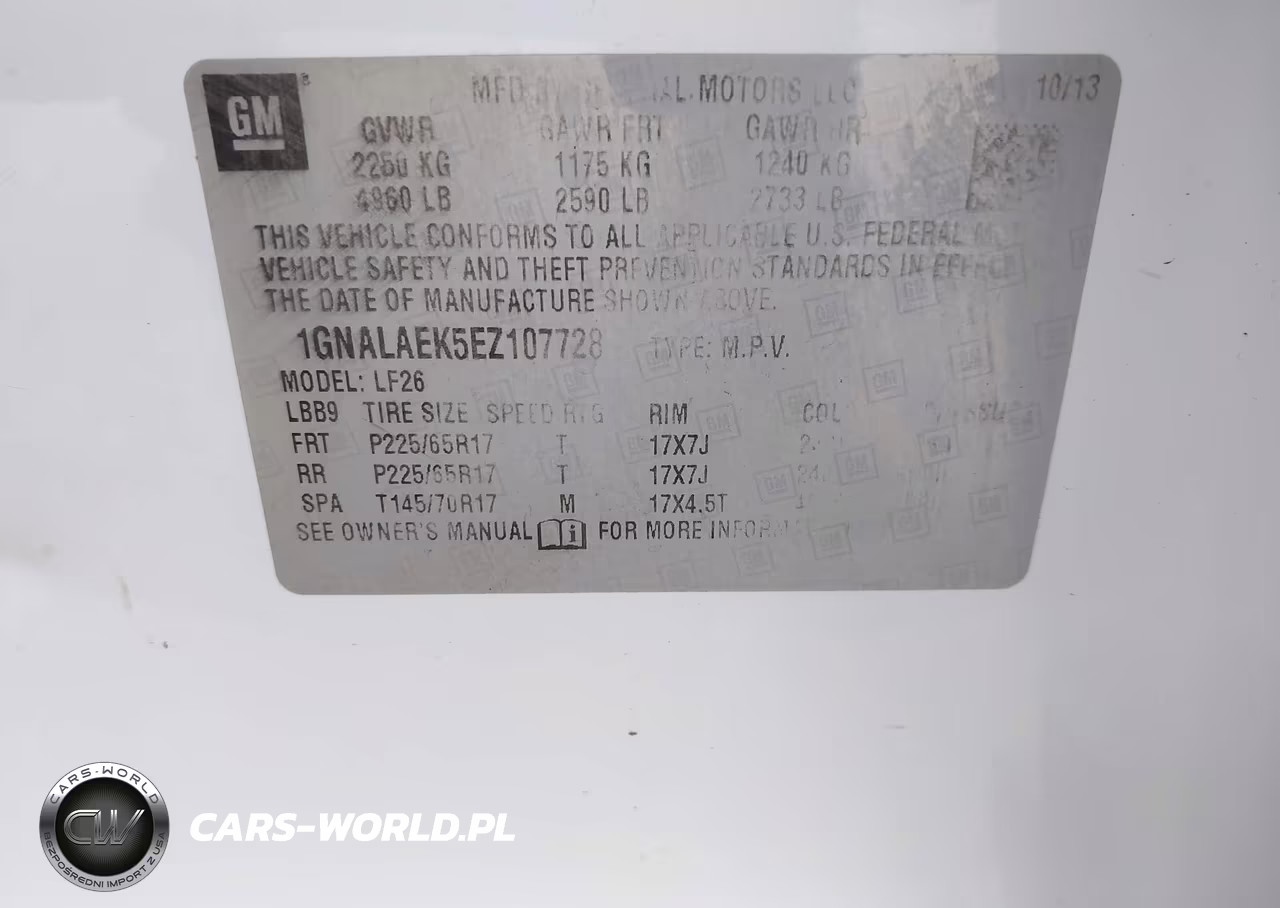 2014 Chevrolet Equinox Ls VIN:1GNALAEK5EZ107728 - 9