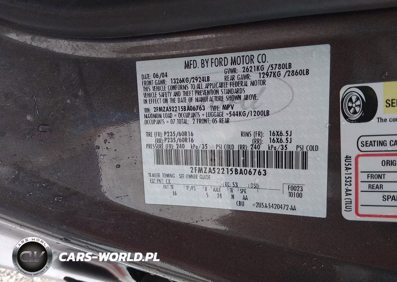 2005 Ford Freestar Sel VIN:2FMZA52215BA06763 - 9