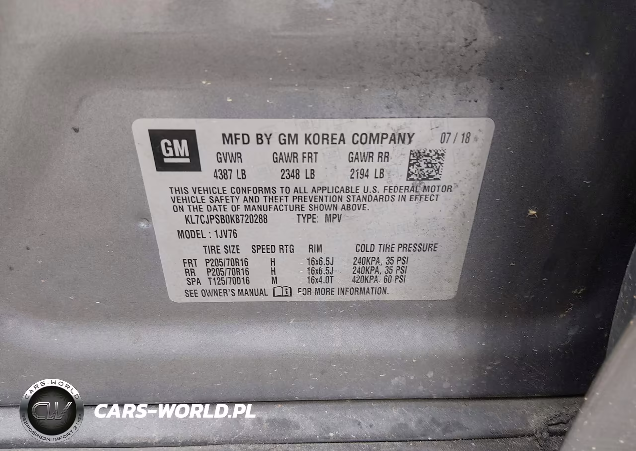 2019 Chevrolet Trax Lt VIN:KL7CJPSB0KB720288 - 9