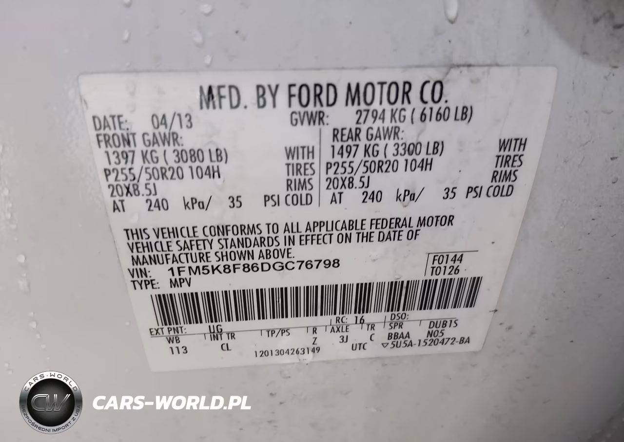 2013 Ford Explorer Limited VIN:1FM5K8F86DGC76798 - 9
