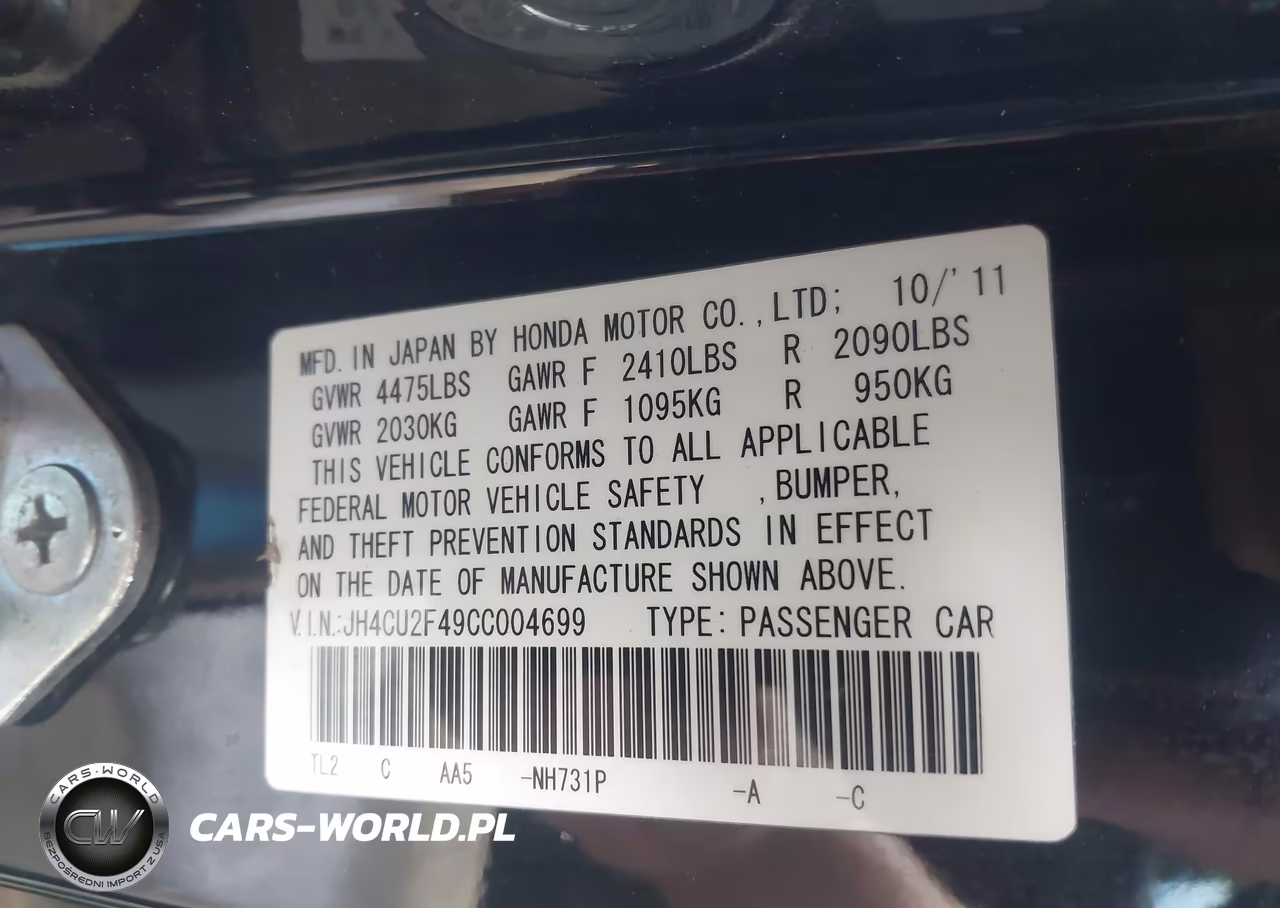 2012 Acura Tsx 2.4 VIN:JH4CU2F49CC004699 - 9