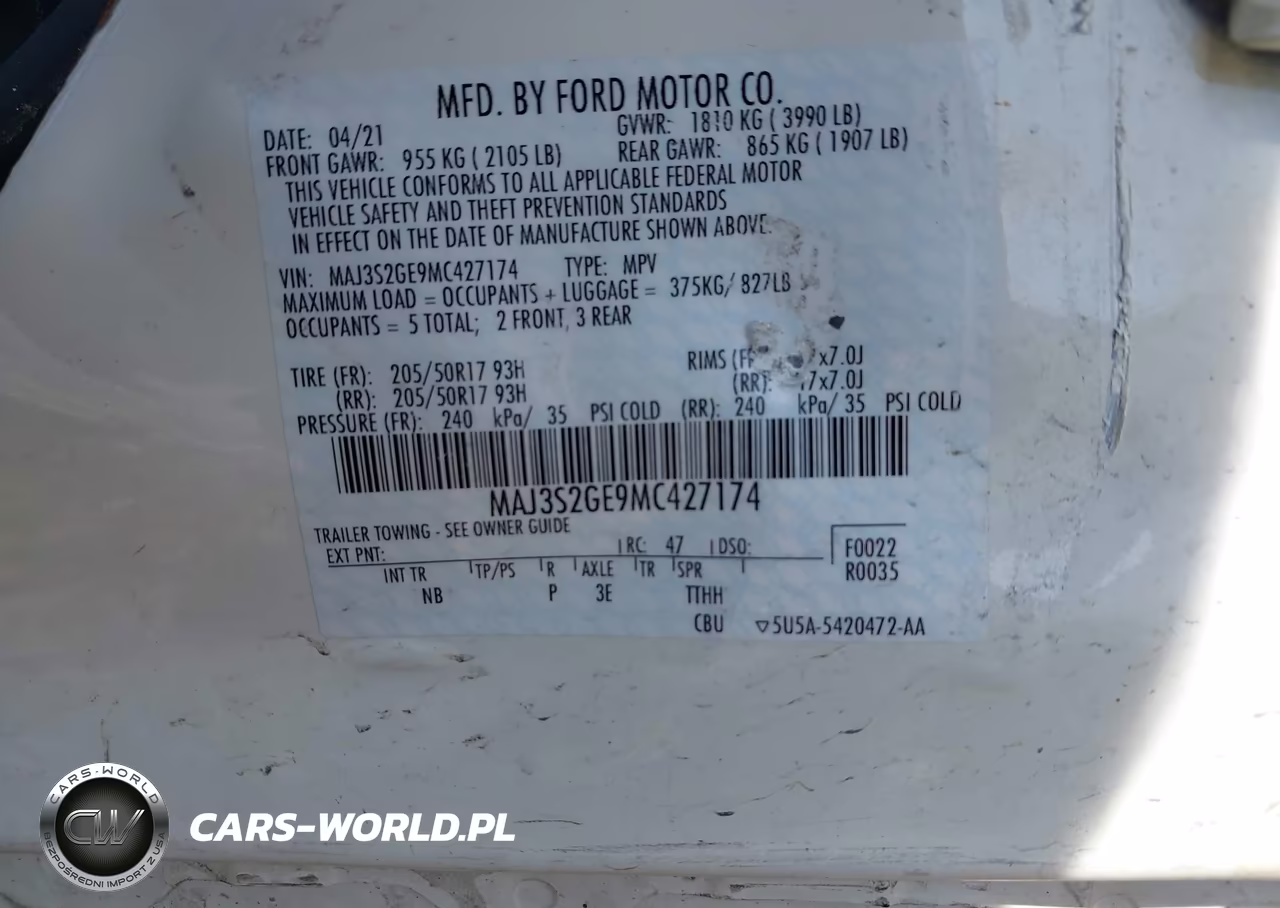 2021 Ford Ecosport Se VIN:MAJ3S2GE9MC427174 - 9