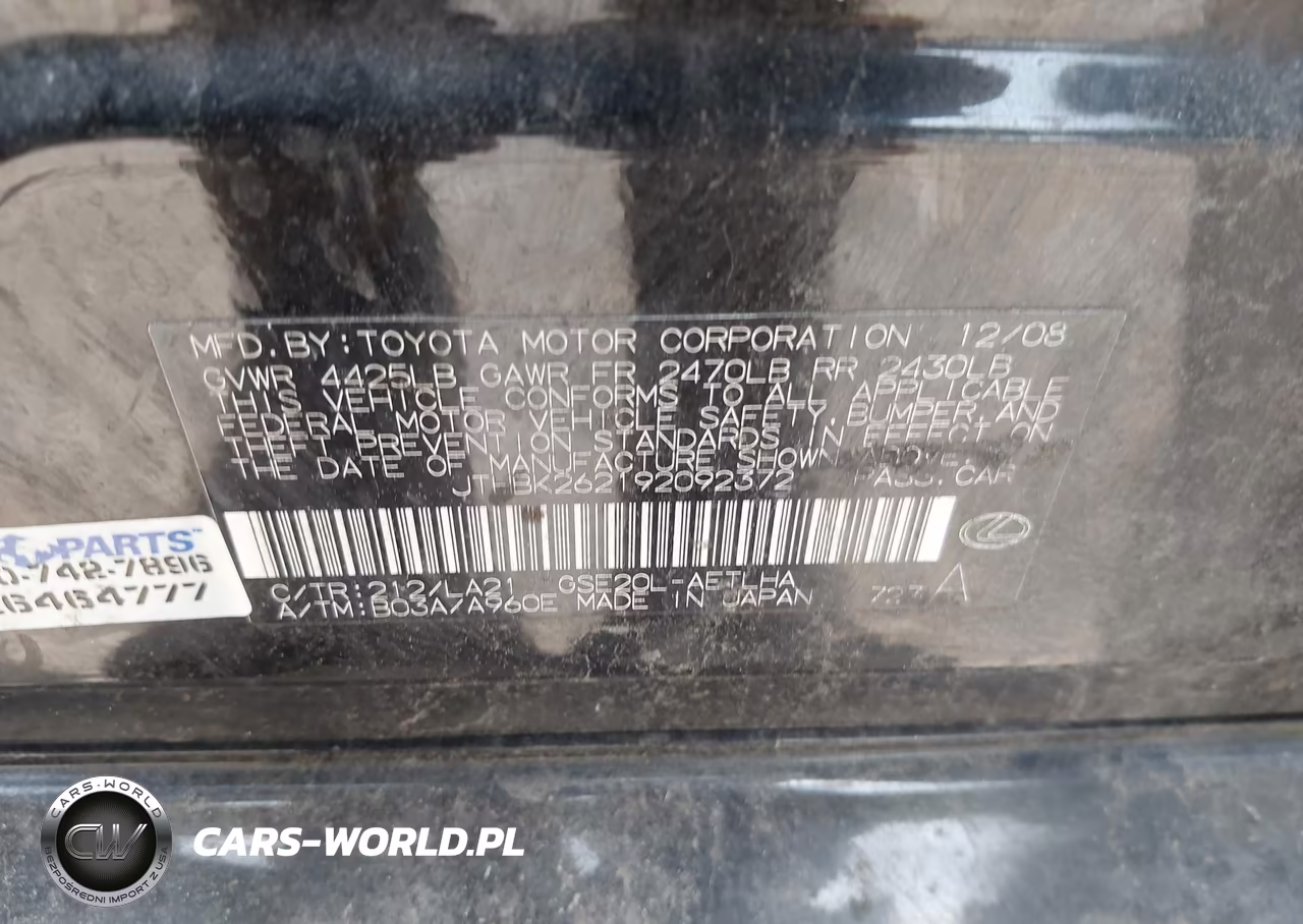 2009 Lexus Is 250 VIN:JTHBK262192092372 - 9