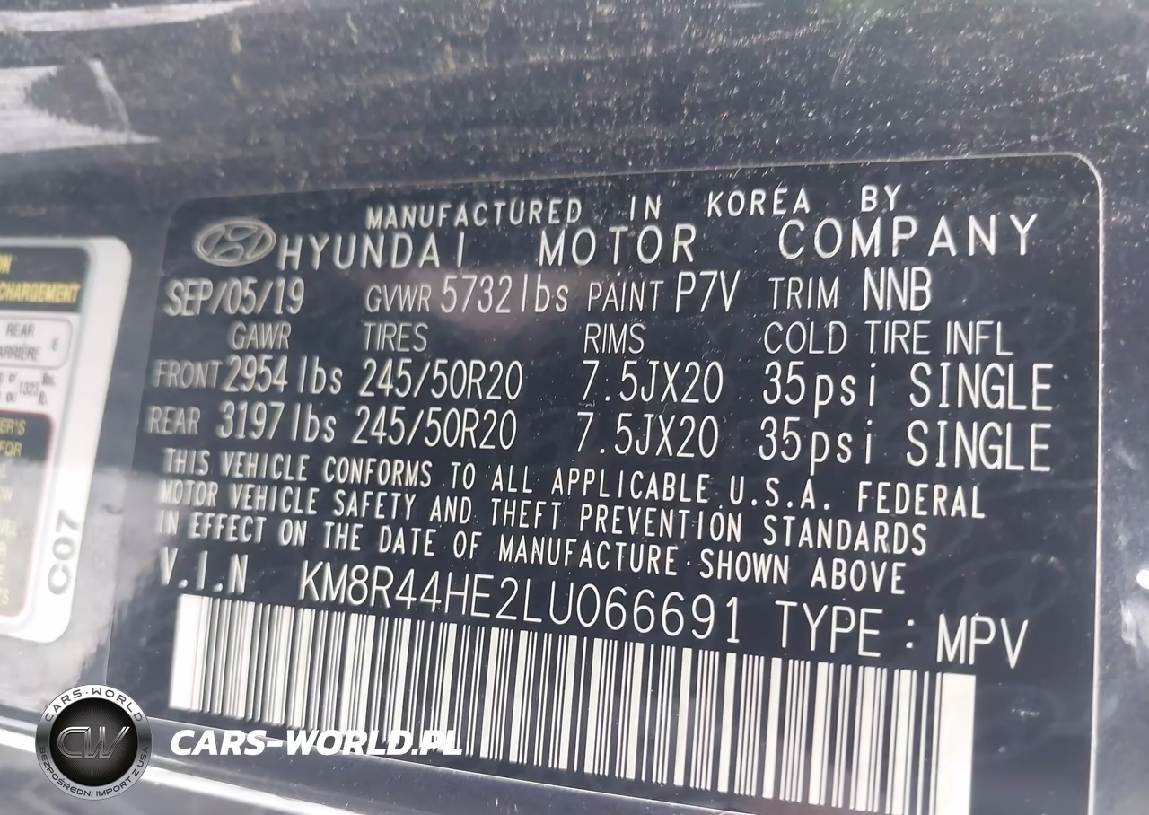 2020 Hyundai Palisade Sel VIN:KM8R44HE2LU066691 - 9
