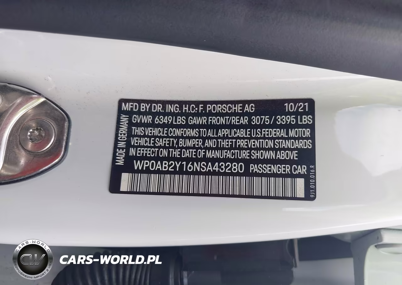 2022 Porsche Taycan 4S VIN:WP0AB2Y16NSA43280 - 9