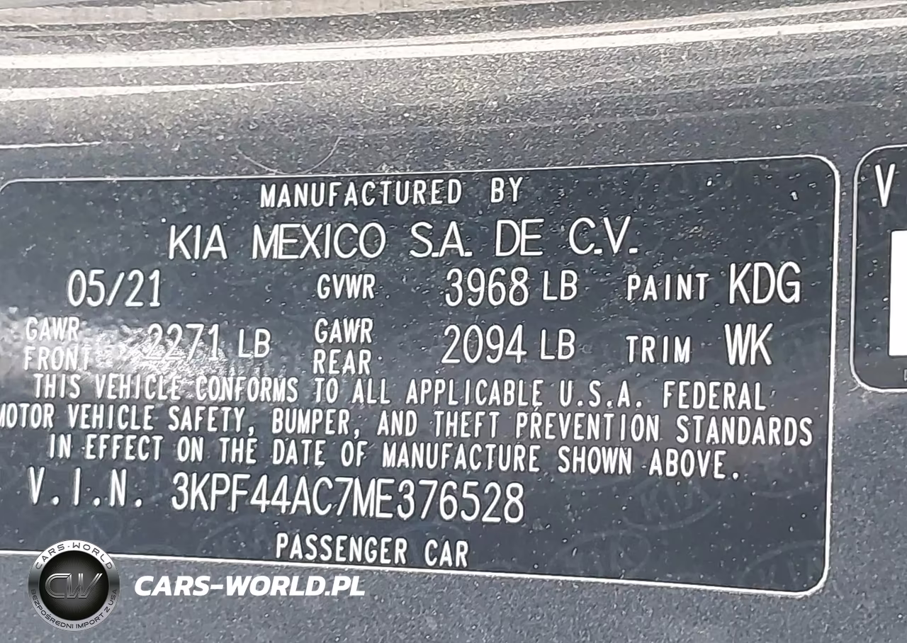 2021 Kia Forte Gt VIN:3KPF44AC7ME376528 - 9