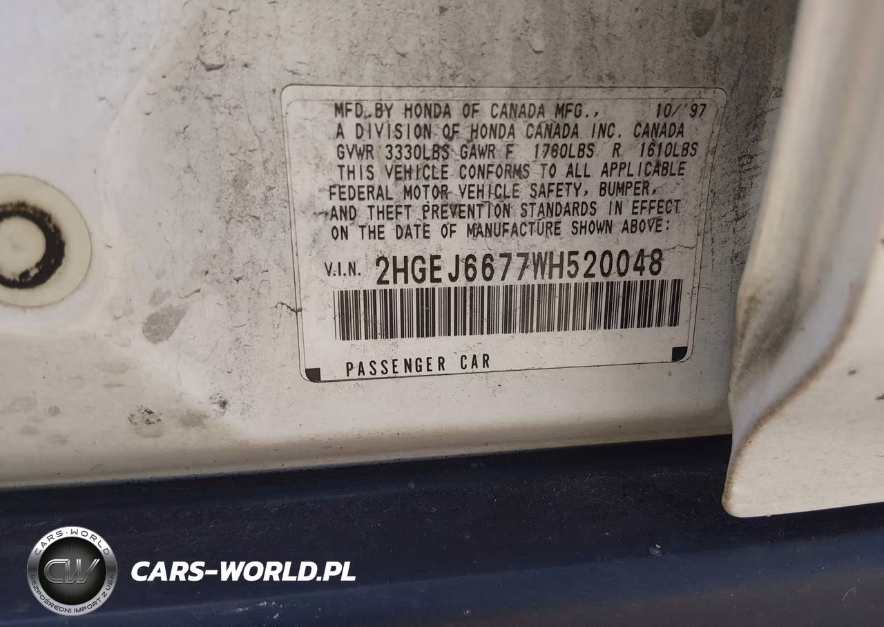 1998 Honda Civic Lx VIN:2HGEJ6677WH520048 - 9