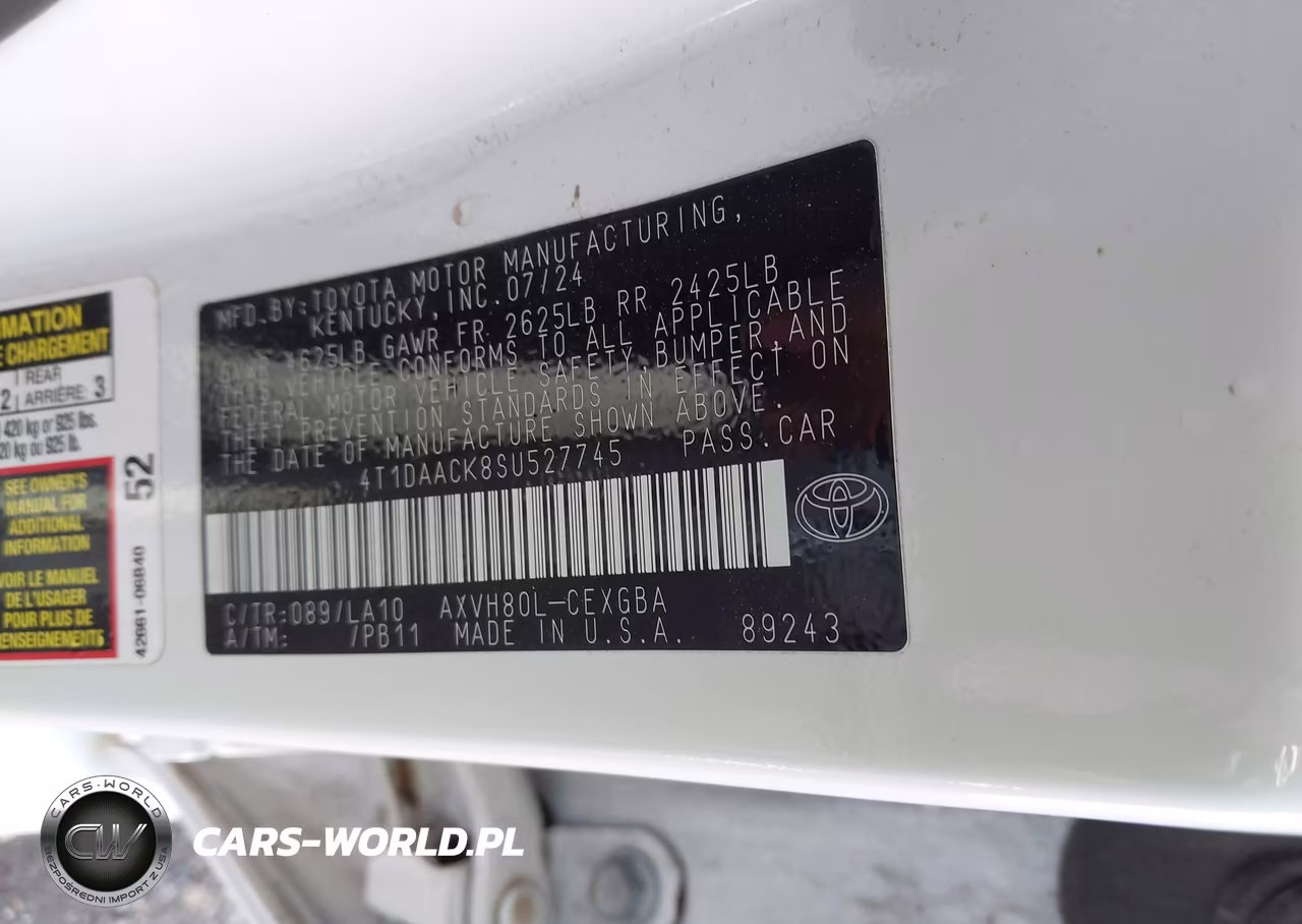 2025 Toyota Camry Xle VIN:4T1DAACK8SU527745 - 9