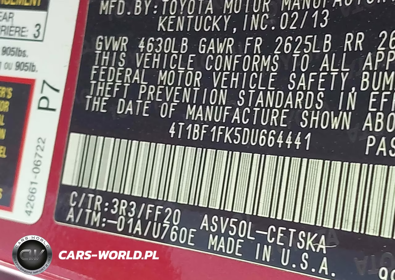 2013 Toyota Camry Se VIN:4T1BF1FK5DU664441 - 9
