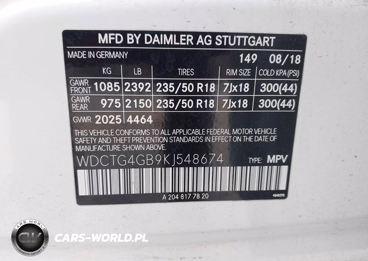 2019 Mercedes-Benz Gla 250 4Matic VIN:WDCTG4GB9KJ548674 - 9