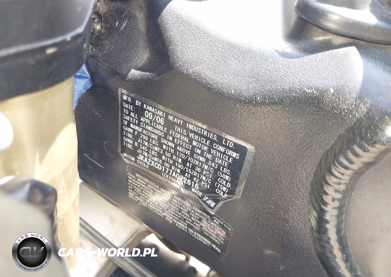 2007 Kawasaki Zx1000 D VIN:JKAZXCD177A022616 - 10