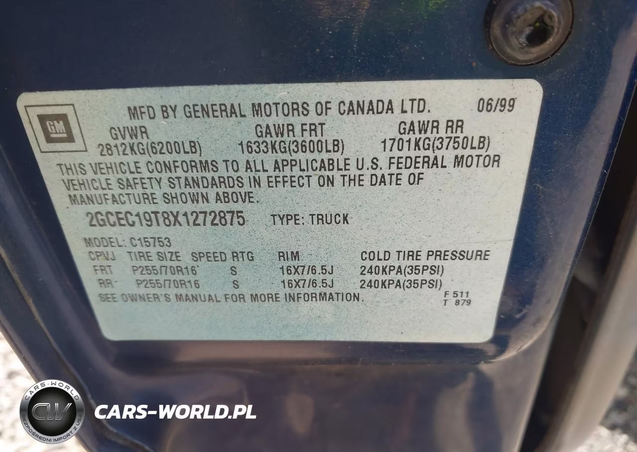 1999 Chevrolet Silverado 1500 Lt VIN:2GCEC19T8X1272875 - 9
