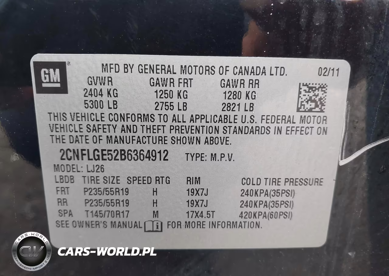 2011 Chevrolet Equinox Ltz VIN:2CNFLGE52B6364912 - 9
