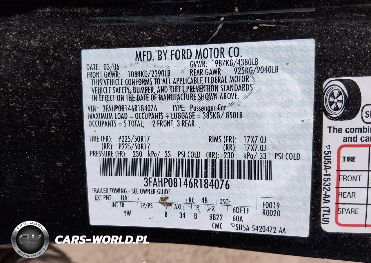 2006 Ford Fusion Sel VIN:3FAHP08146R184076 - 9