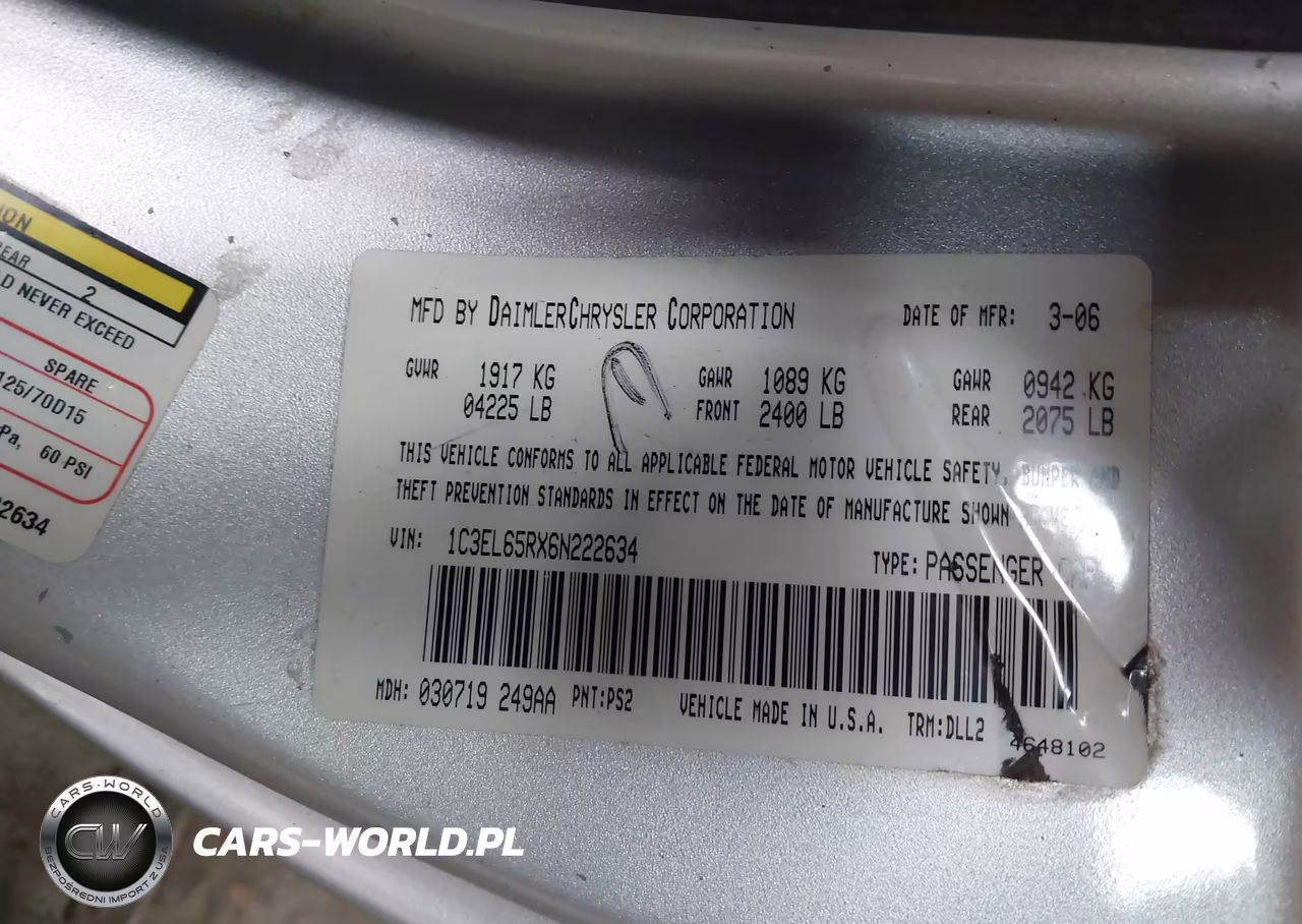 2006 Chrysler Sebring Limited VIN:1C3EL65RX6N222634 - 9