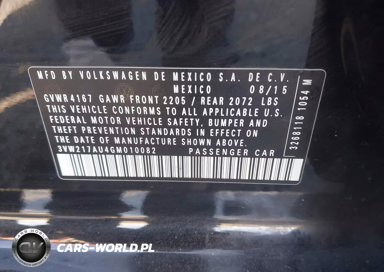 2016 Volkswagen Golf Tsi S 4-Door VIN:3VW217AU4GM010082 - 9