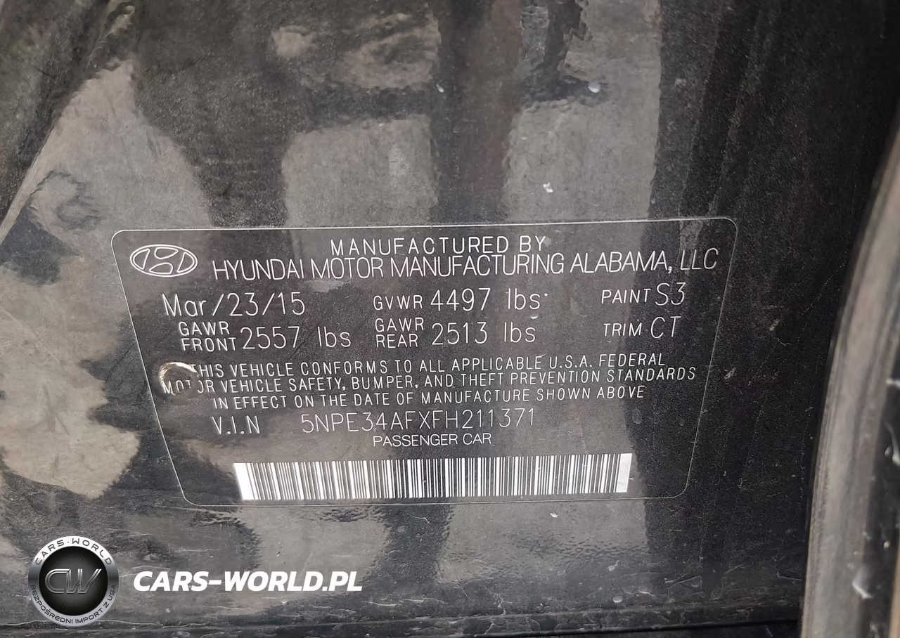 2015 Hyundai Sonata Sport VIN:5NPE34AFXFH211371 - 9
