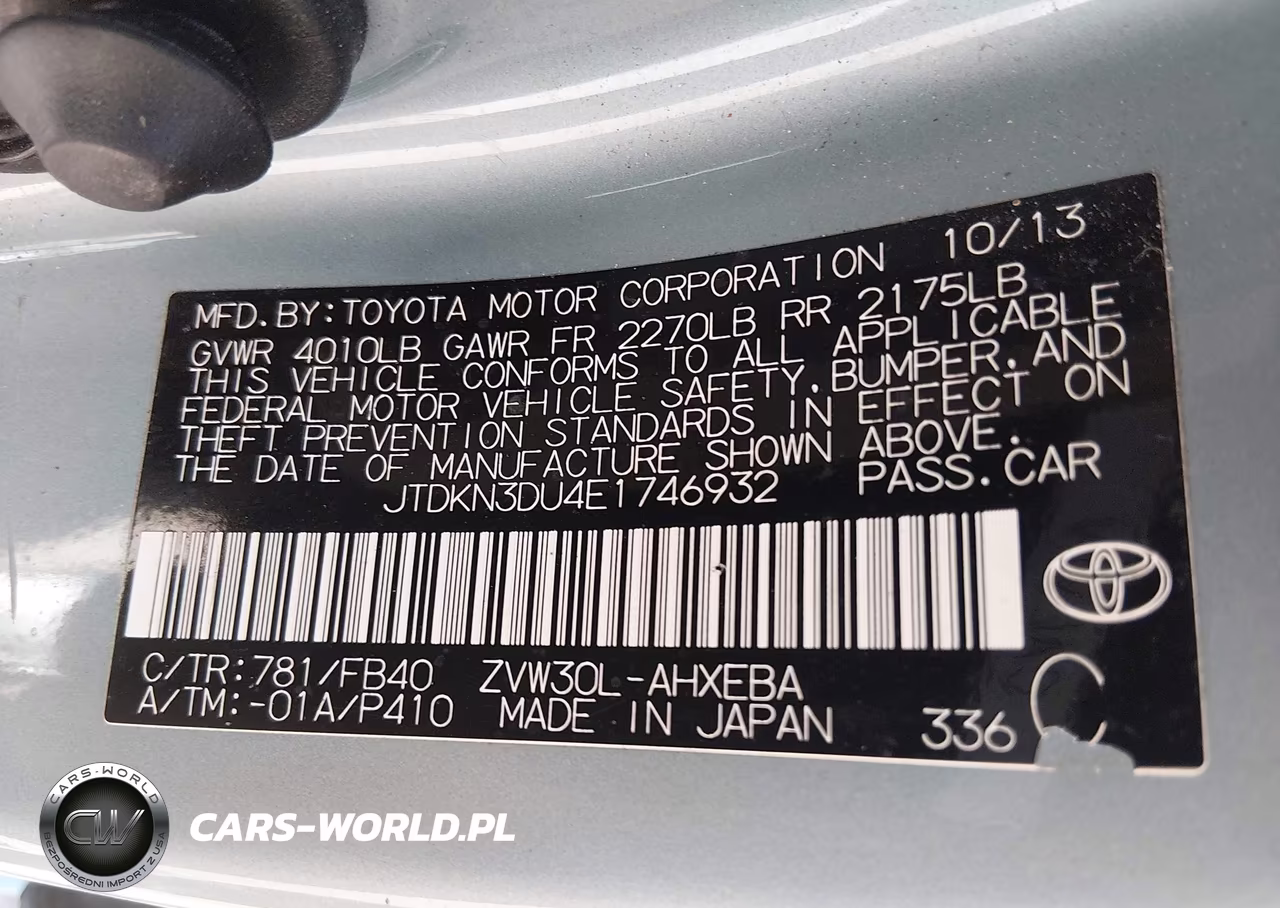 2014 Toyota Prius VIN:JTDKN3DU4E1746932 - 9