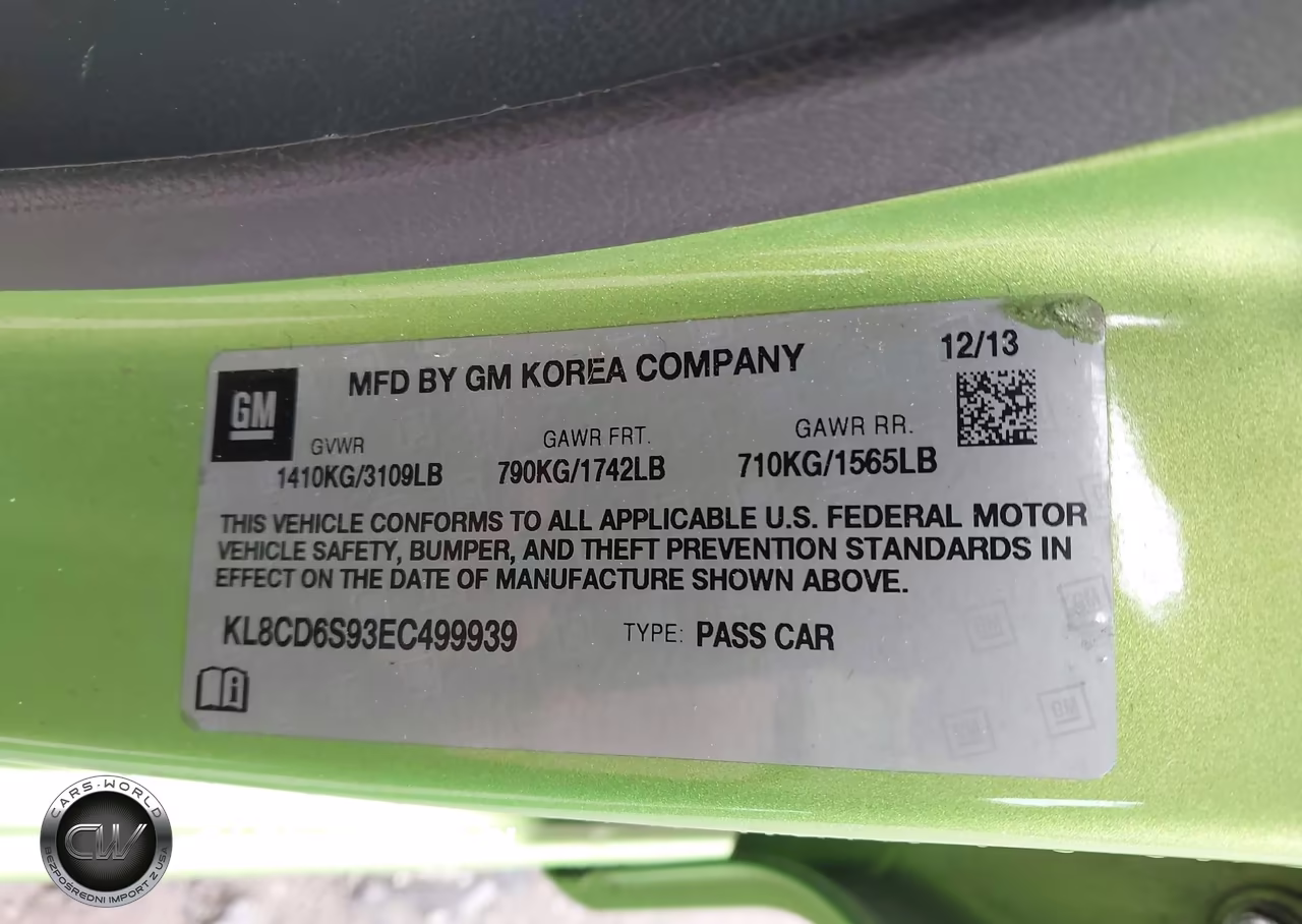 2014 Chevrolet Spark 1Lt Auto VIN:KL8CD6S93EC499939 - 9