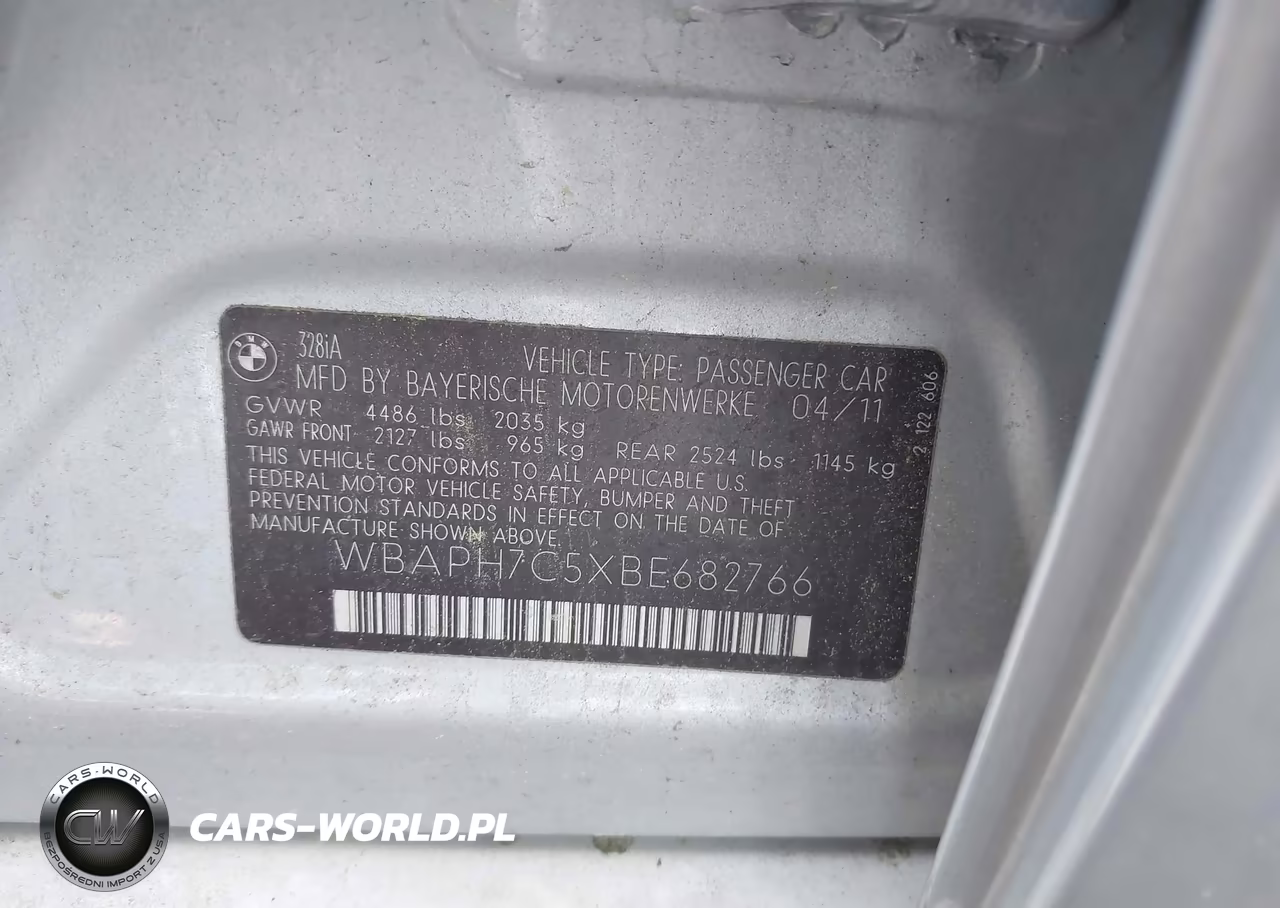 2011 BMW 328I VIN:WBAPH7C5XBE682766 - 9