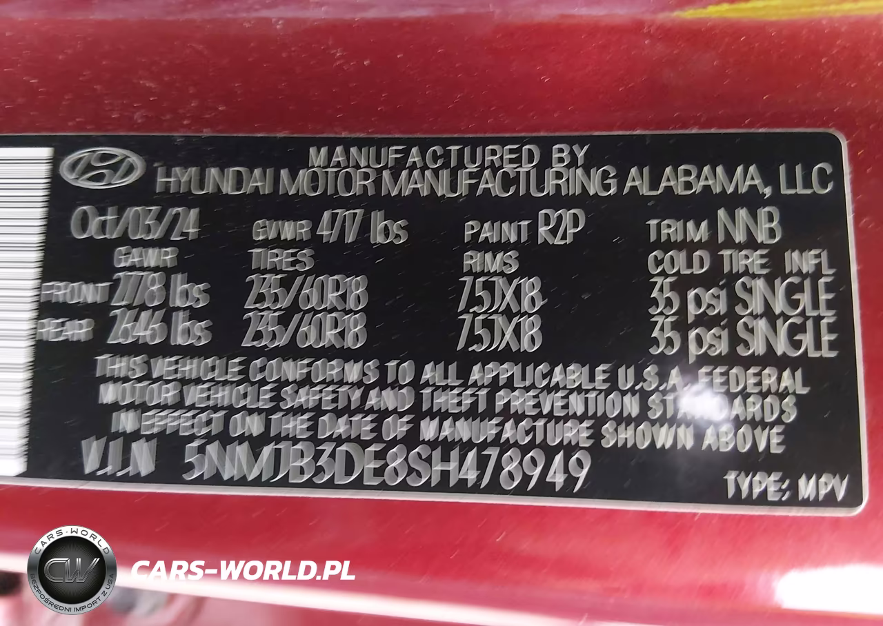 2025 Hyundai Tucson Sel VIN:5NMJB3DE8SH478949 - 9
