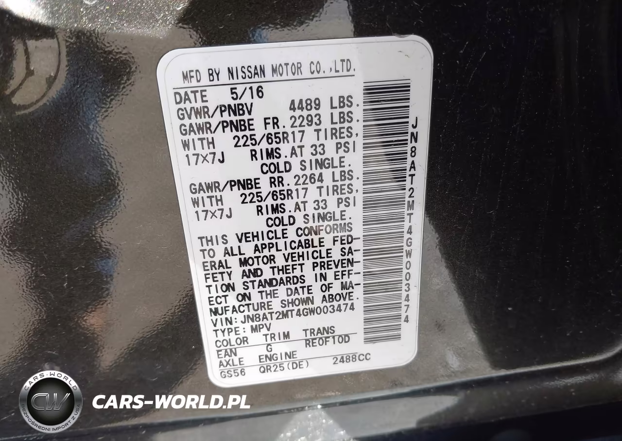 2016 Nissan Rogue S VIN:JN8AT2MT4GW003474 - 9