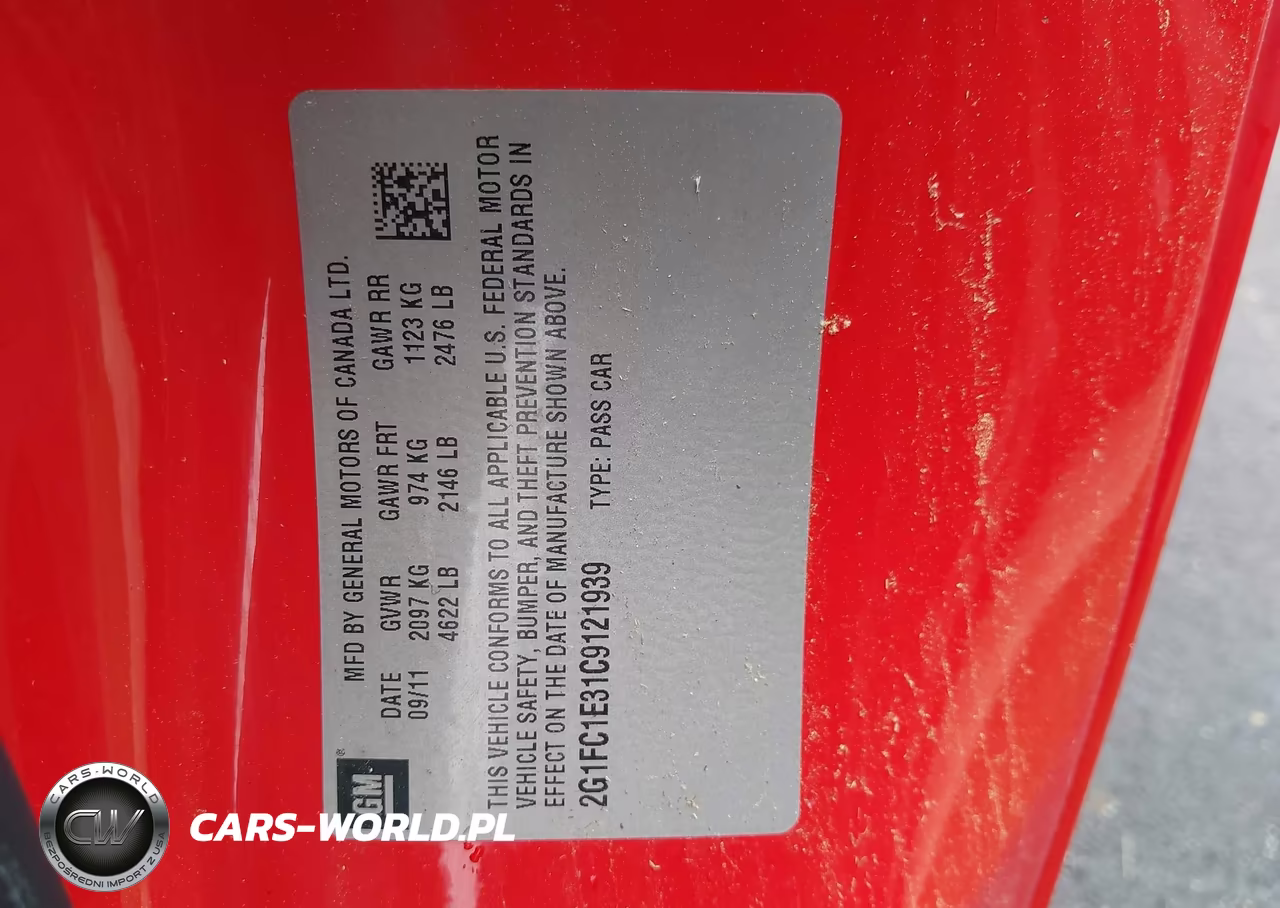 2012 Chevrolet Camaro Lt VIN:2G1FC1E31C9121939 - 9