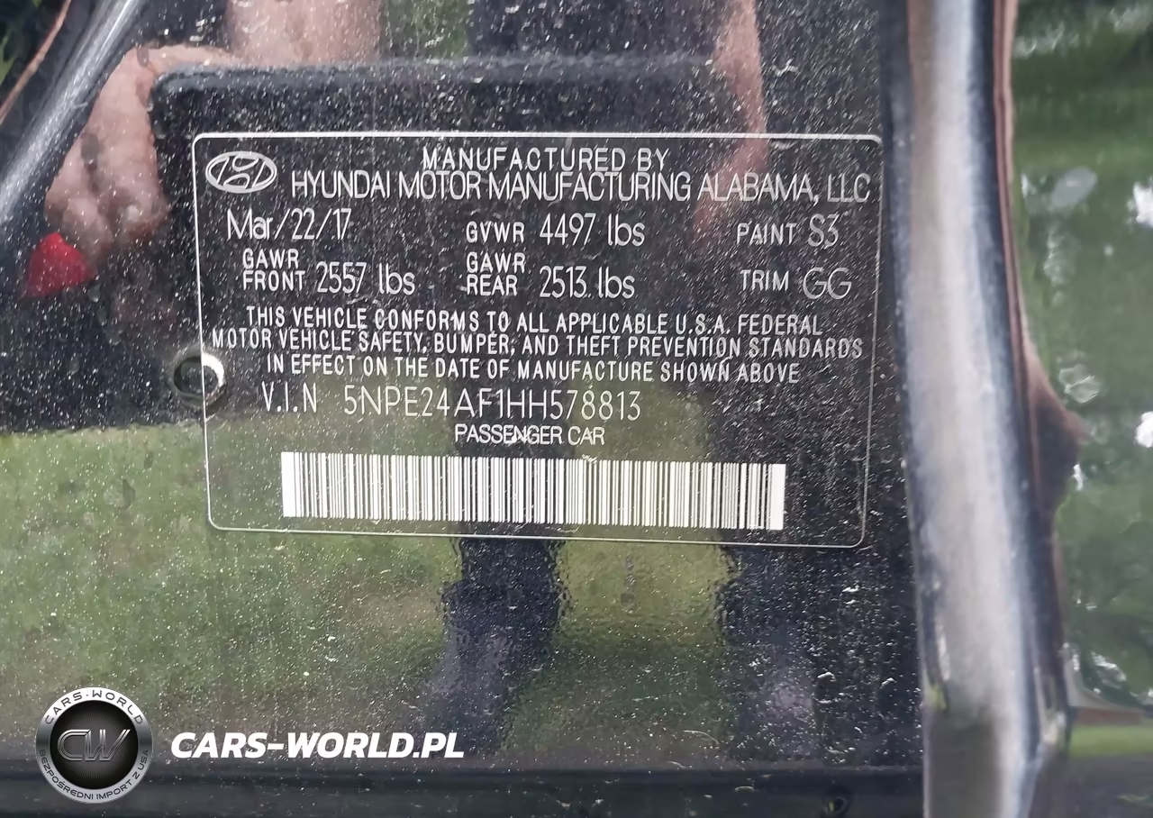 2017 Hyundai Sonata VIN:5NPE24AF1HH578813 - 9