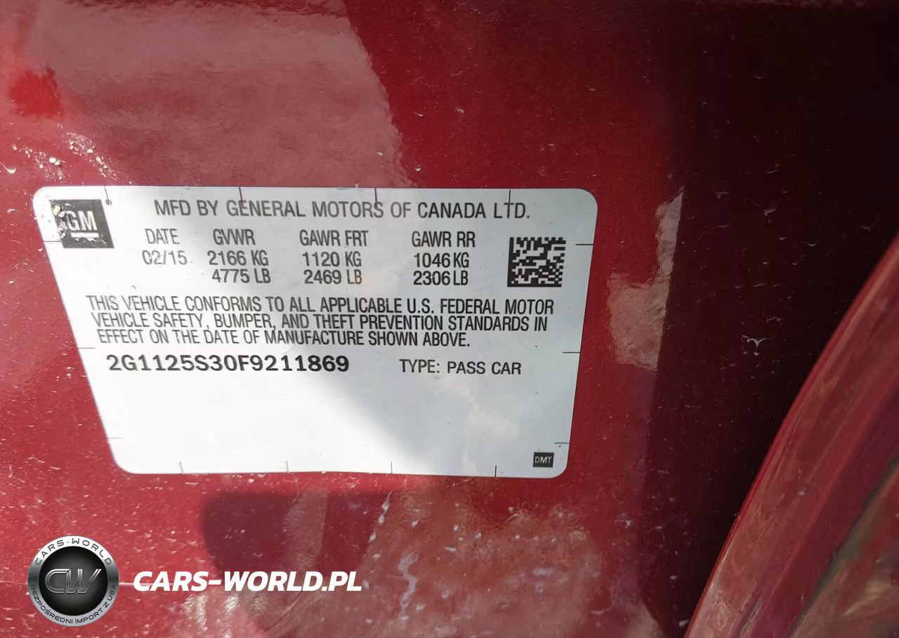 2015 Chevrolet Impala 2Lt VIN:2G1125S30F9211869 - 9
