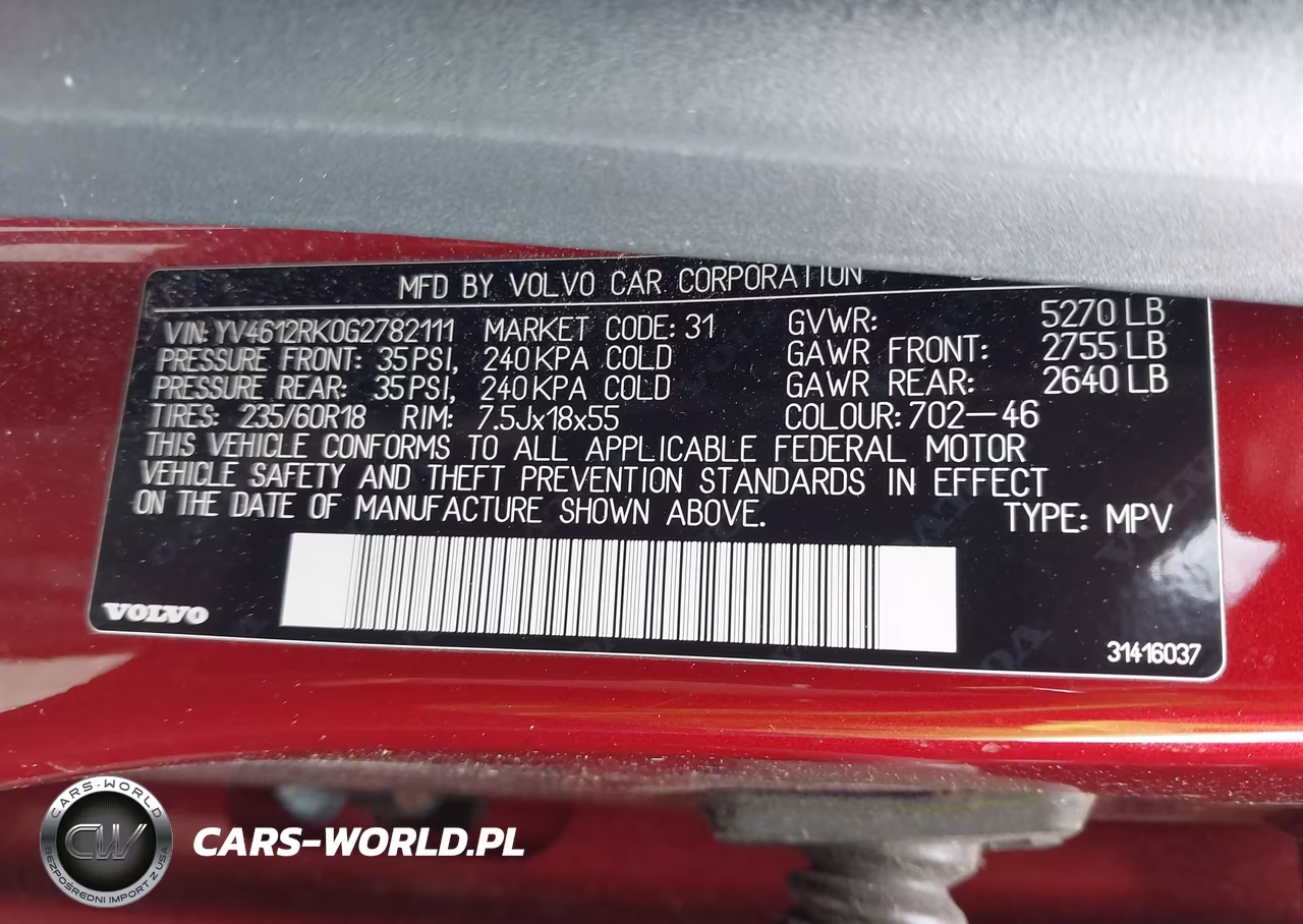 2016 Volvo Xc60 T5-Premier VIN:YV4612RK0G2782111 - 9