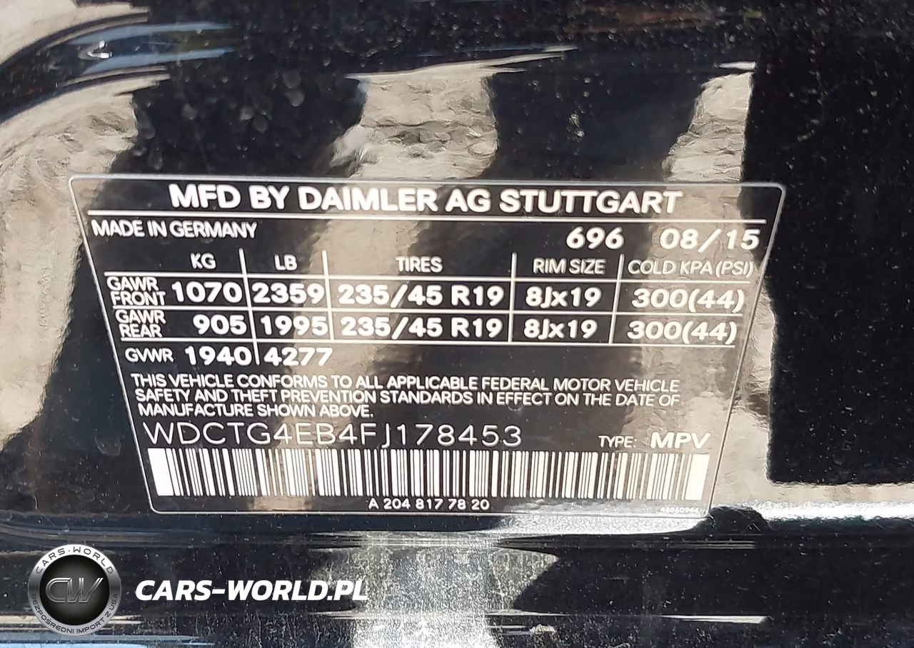 2015 Mercedes-Benz Gla 250 VIN:WDCTG4EB4FJ178453 - 9