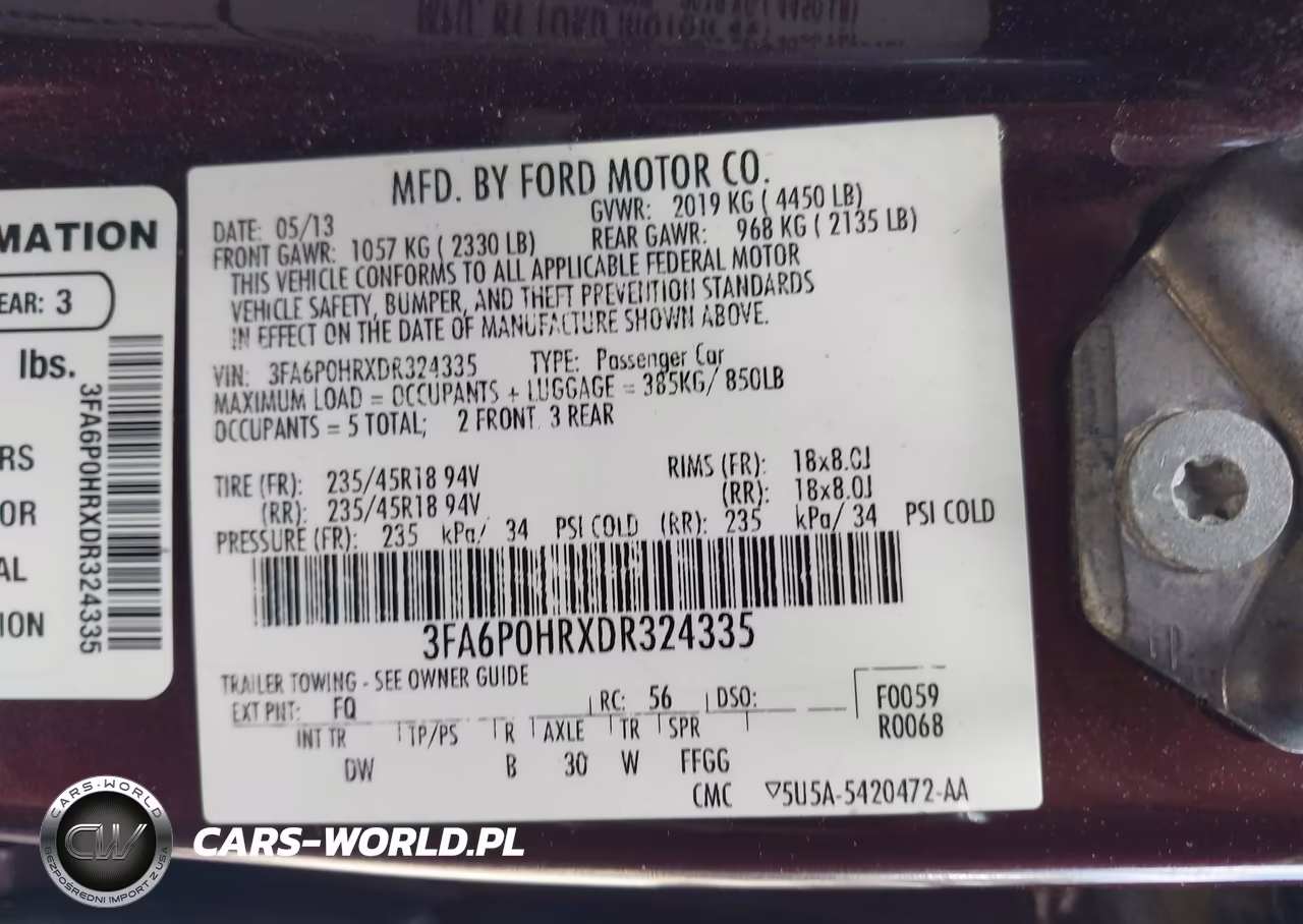 2013 Ford Fusion Se VIN:3FA6P0HRXDR324335 - 9