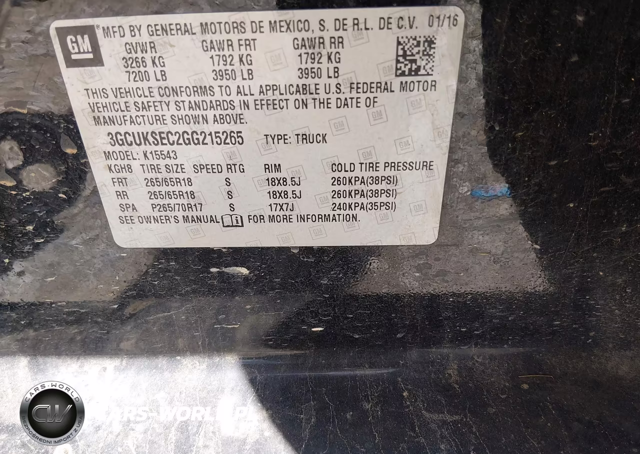 2016 Chevrolet Silverado 1500 2Lz VIN:3GCUKSEC2GG215265 - 9