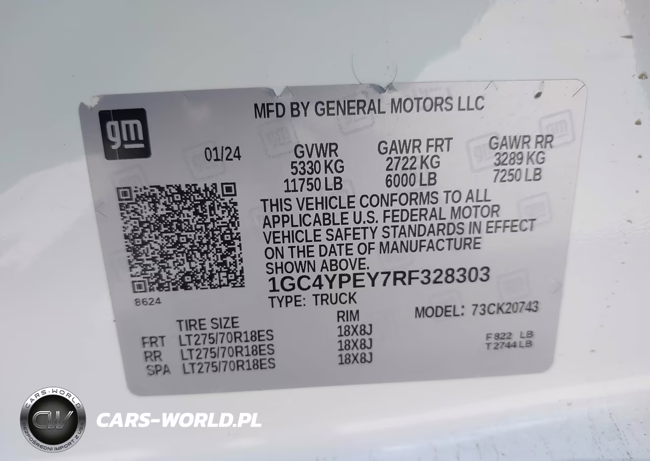 2024 Chevrolet Silverado 2500Hd 4Wd Standard Bed Ltz VIN:1GC4YPEY7RF328303 - 8