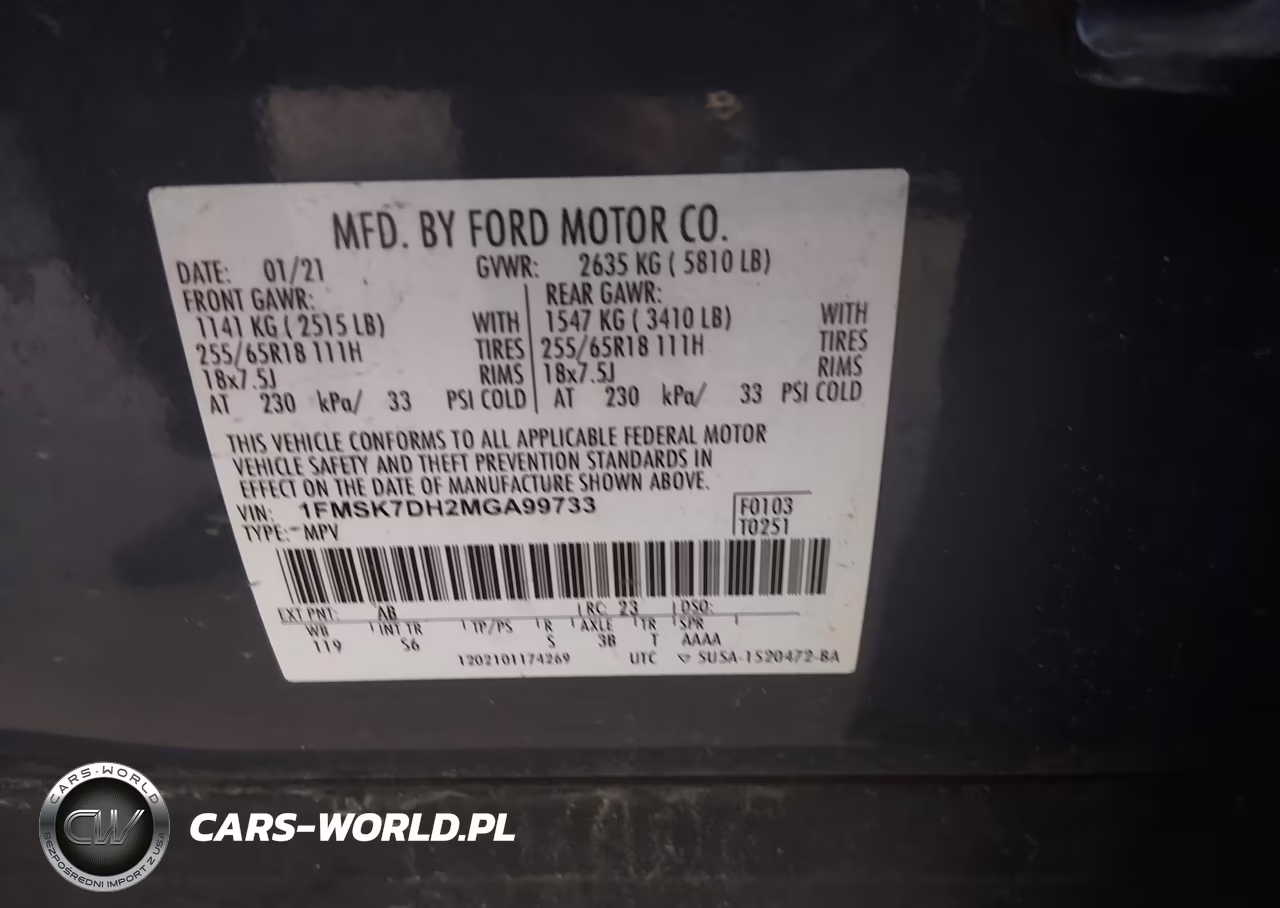 2021 Ford Explorer Xlt VIN:1FMSK7DH2MGA99733 - 9