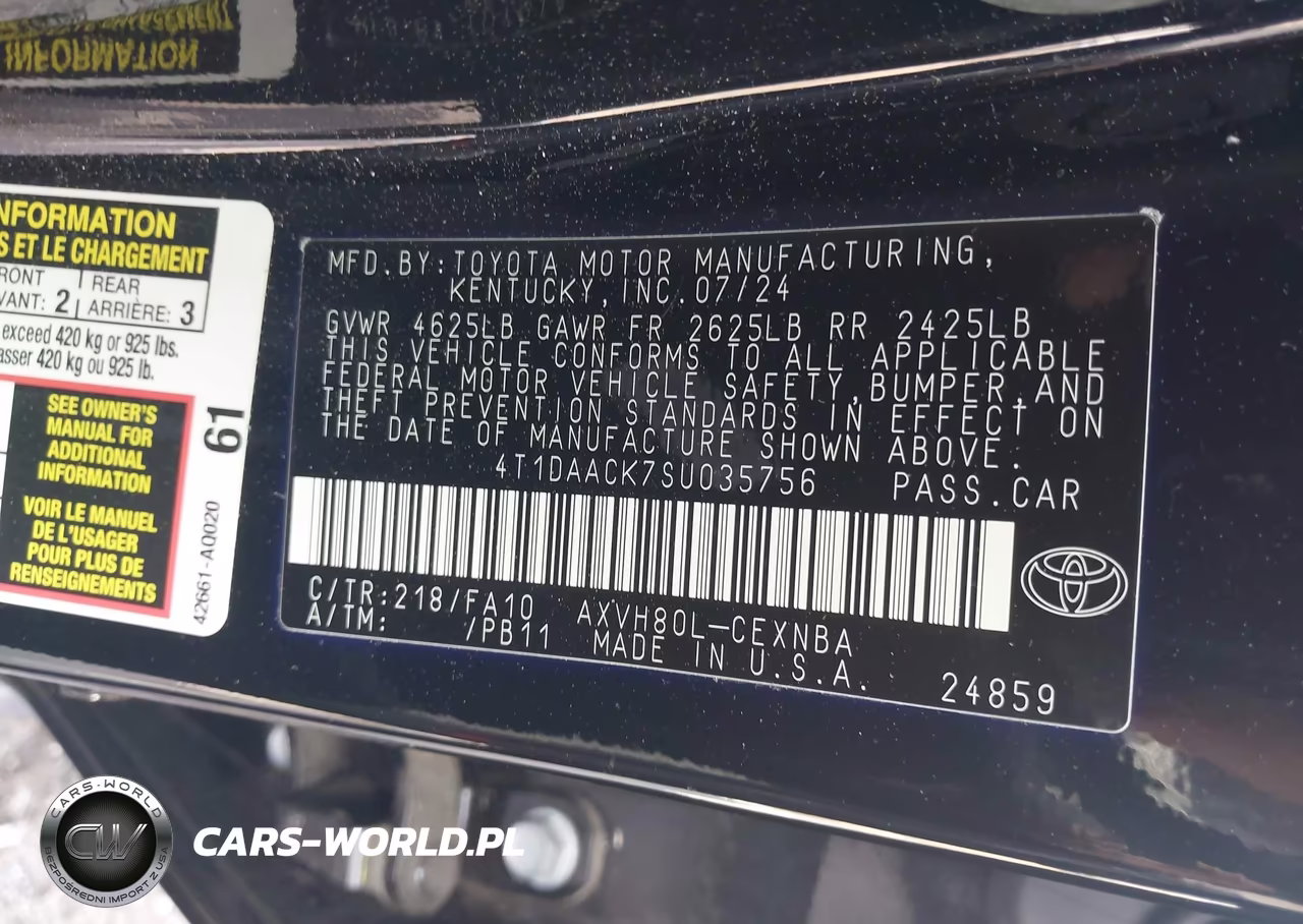 2025 Toyota Camry Le VIN:4T1DAACK7SU035756 - 9