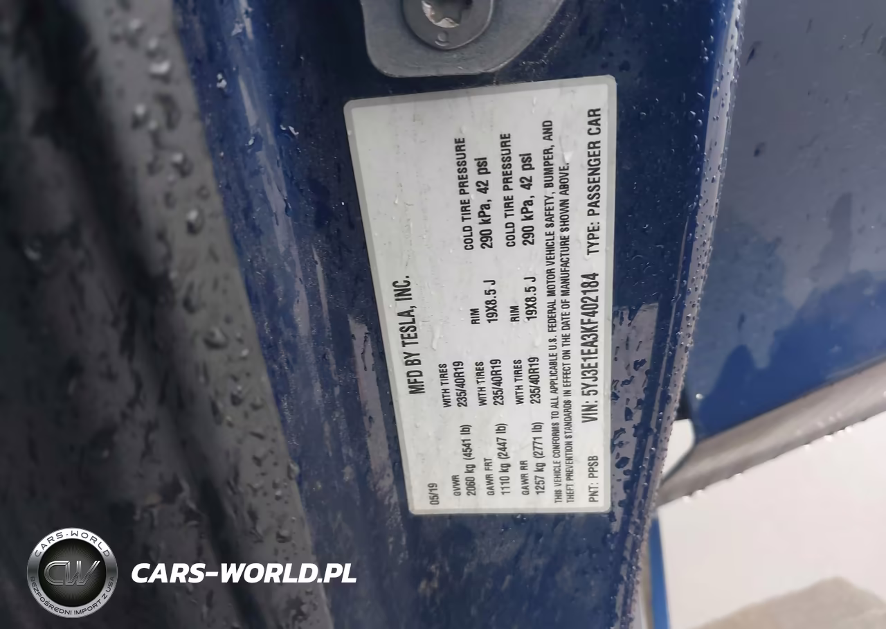 2019 Tesla Model 3 Long Range-Mid Range-Standard Range-Standard Range Plus VIN:5YJ3E1EA3KF402184 - 9