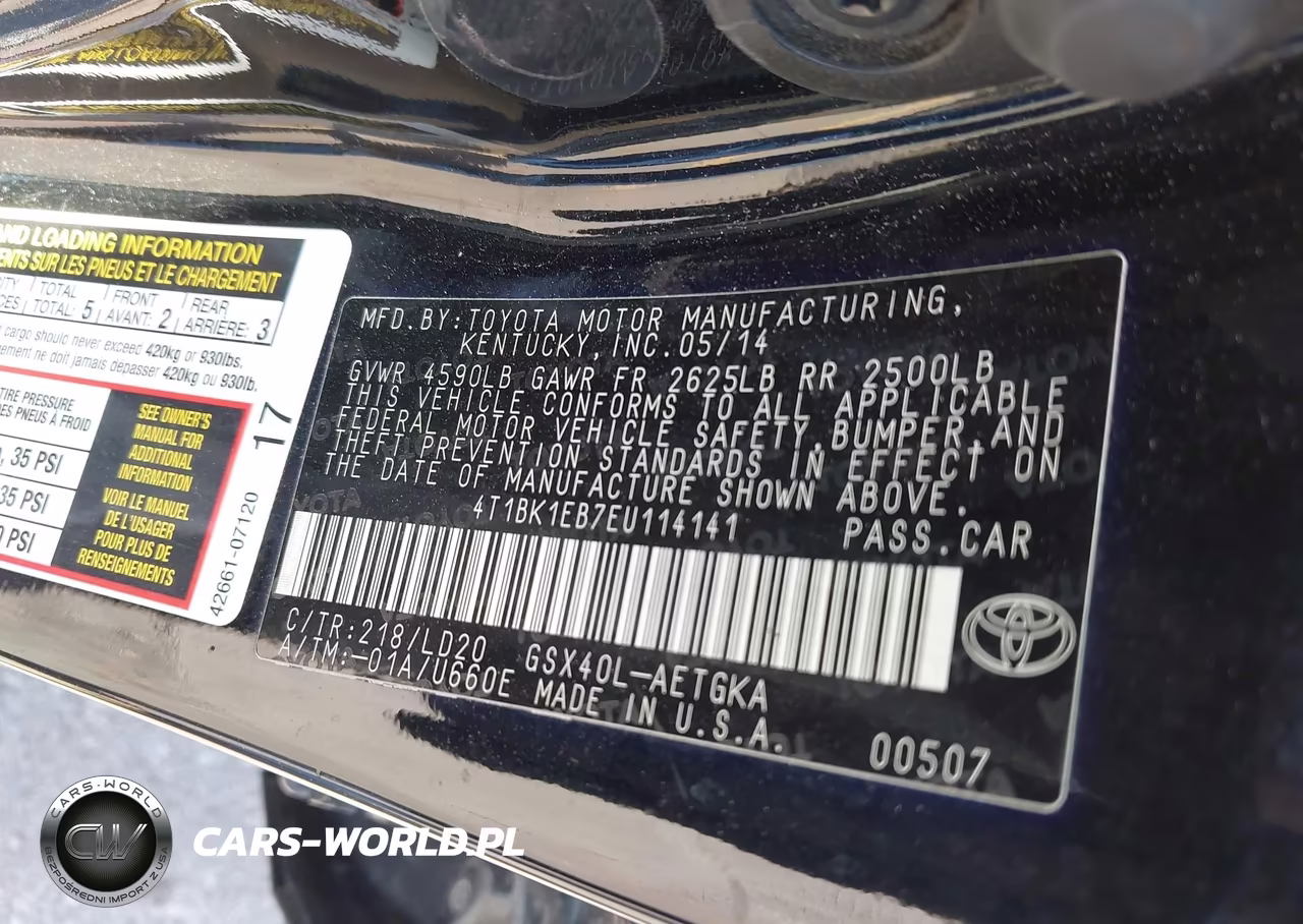 2014 Toyota Avalon Xle VIN:4T1BK1EB7EU114141 - 9